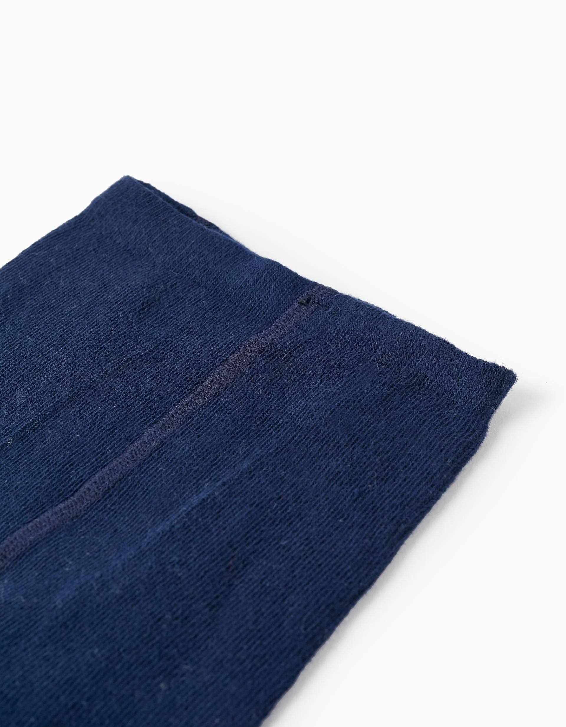Plain Tights with Bow for Girls, Dark Blue