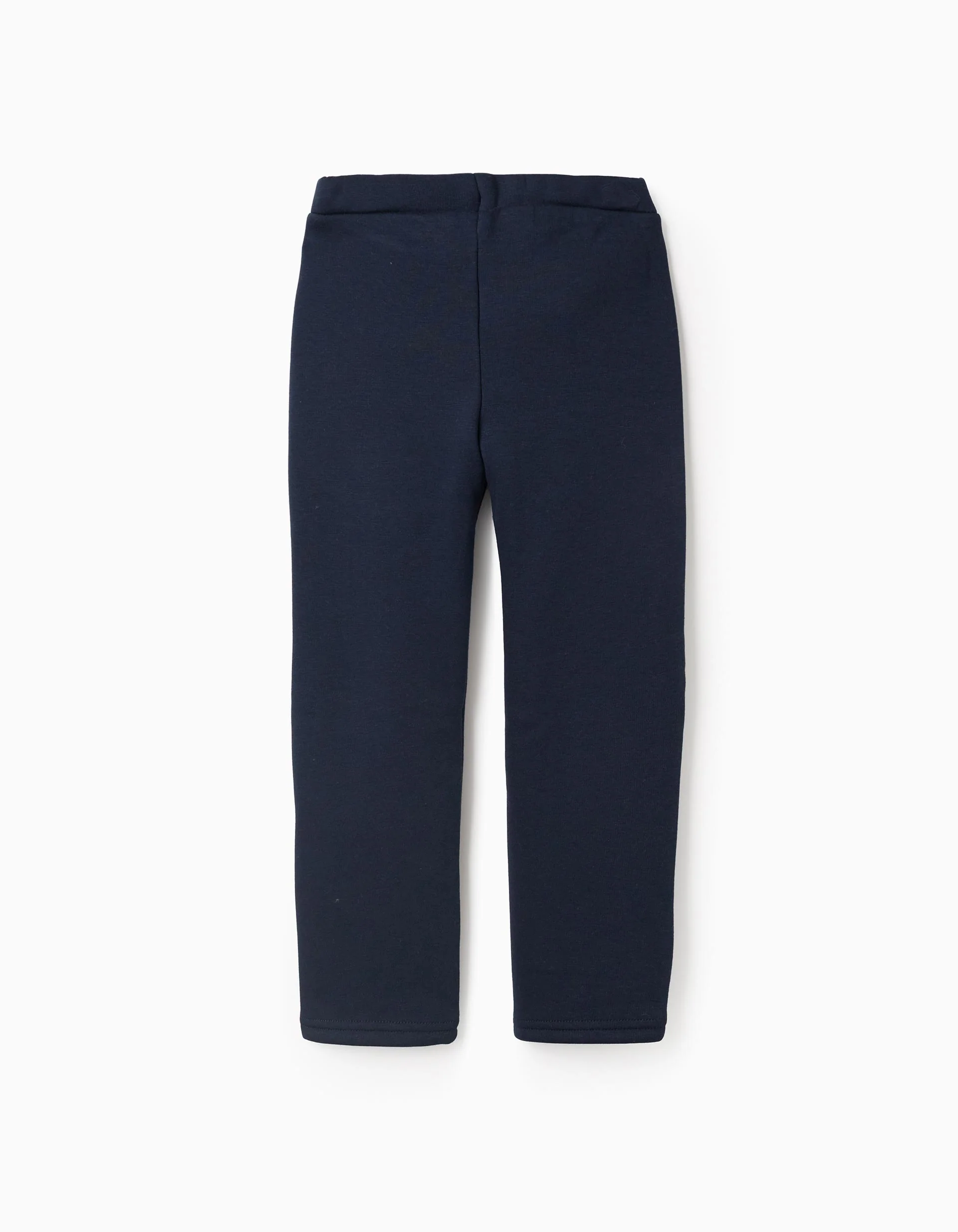 Brushed leggings with flexible waistband for girls, dark blue
