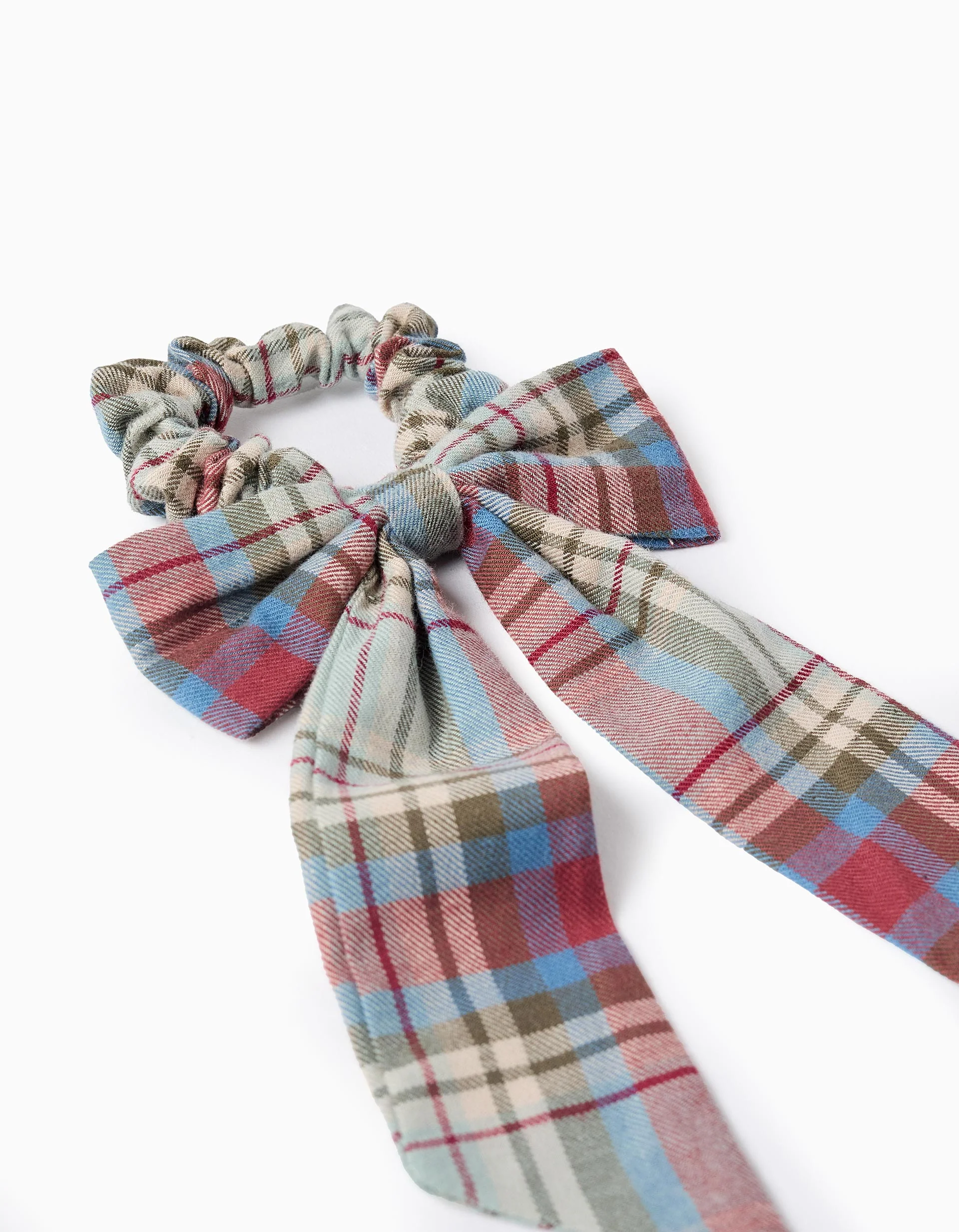 Checked Scrunchie with Bow for Babies and Girls 'B&S' , Multicolour