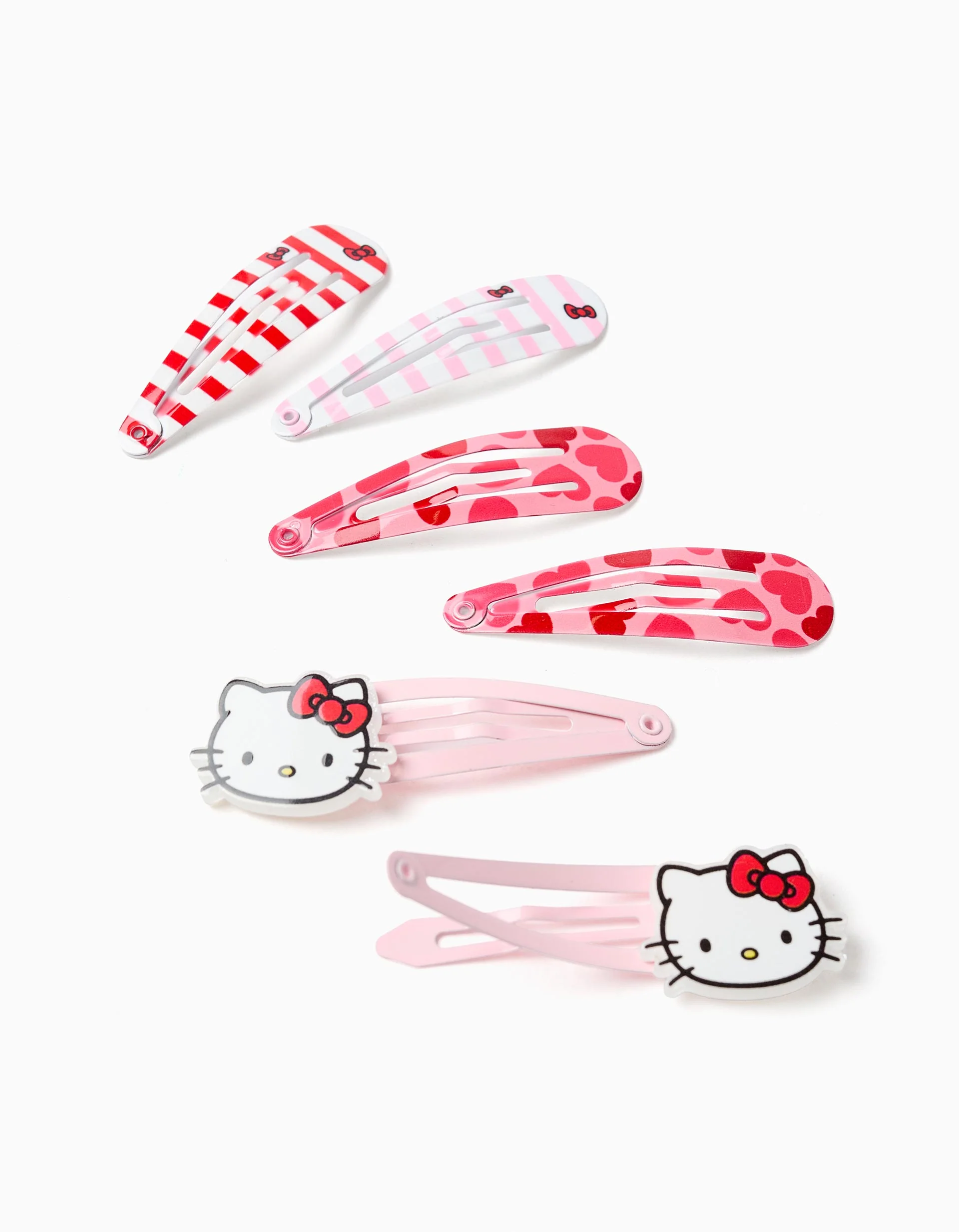 Pack of 6 Hello Kitty Hair Clips for Babies and Girls, Pink
