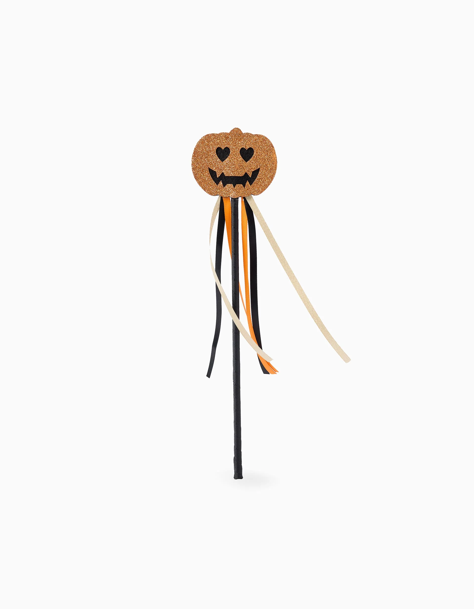 Magic Wand with Glitter for Babies and Girls 'Pumpkin', Black/Orange