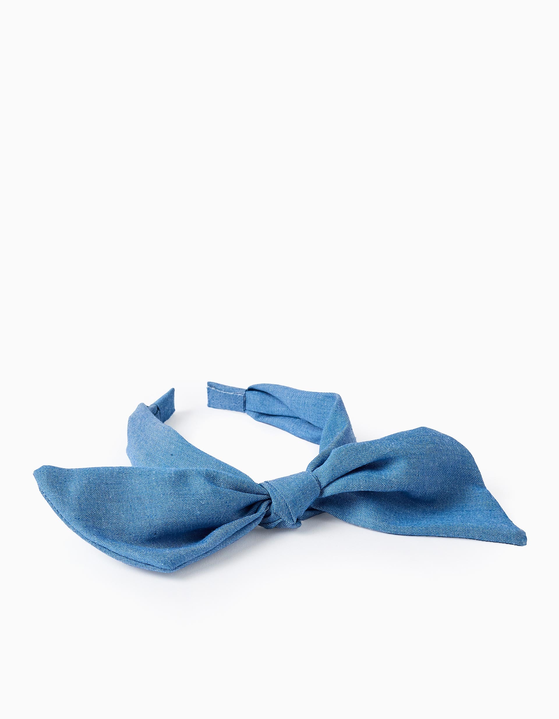 Denim Headband with Bow for Babies and Girls, Blue