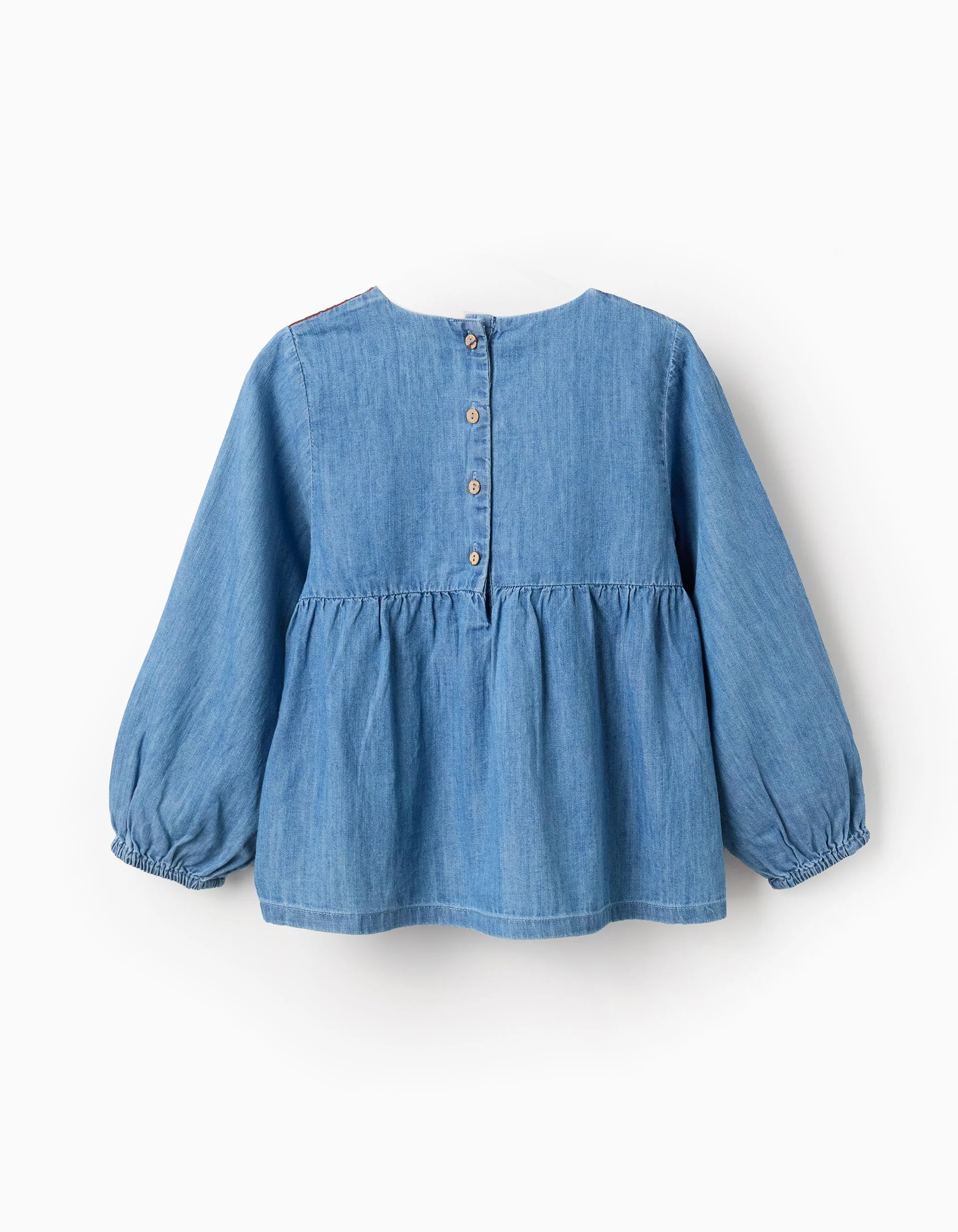 Knitted Cardigan with Ruffles for Newborns, Blue
