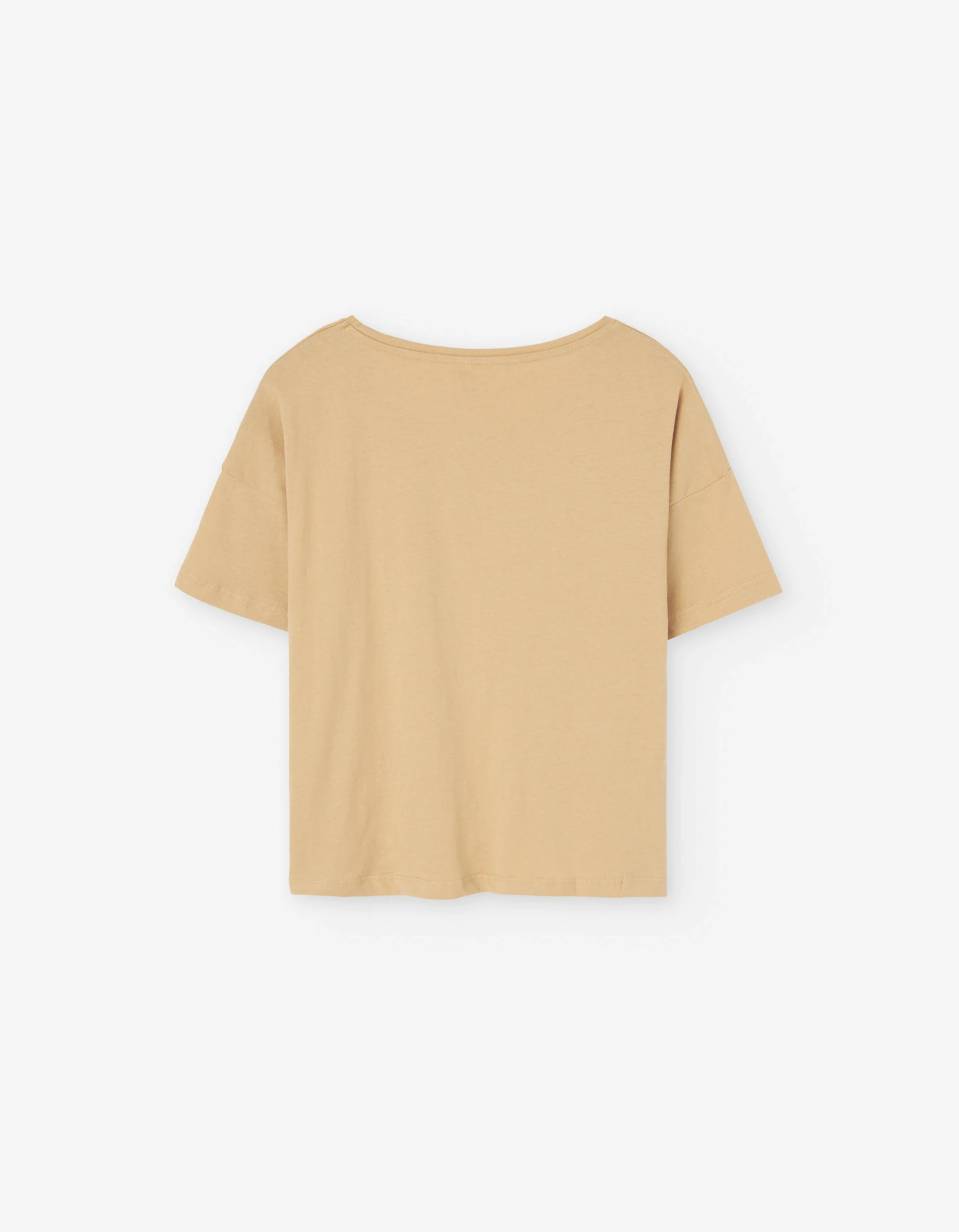 Cotton T-shirt with New York print for girls, yellow
