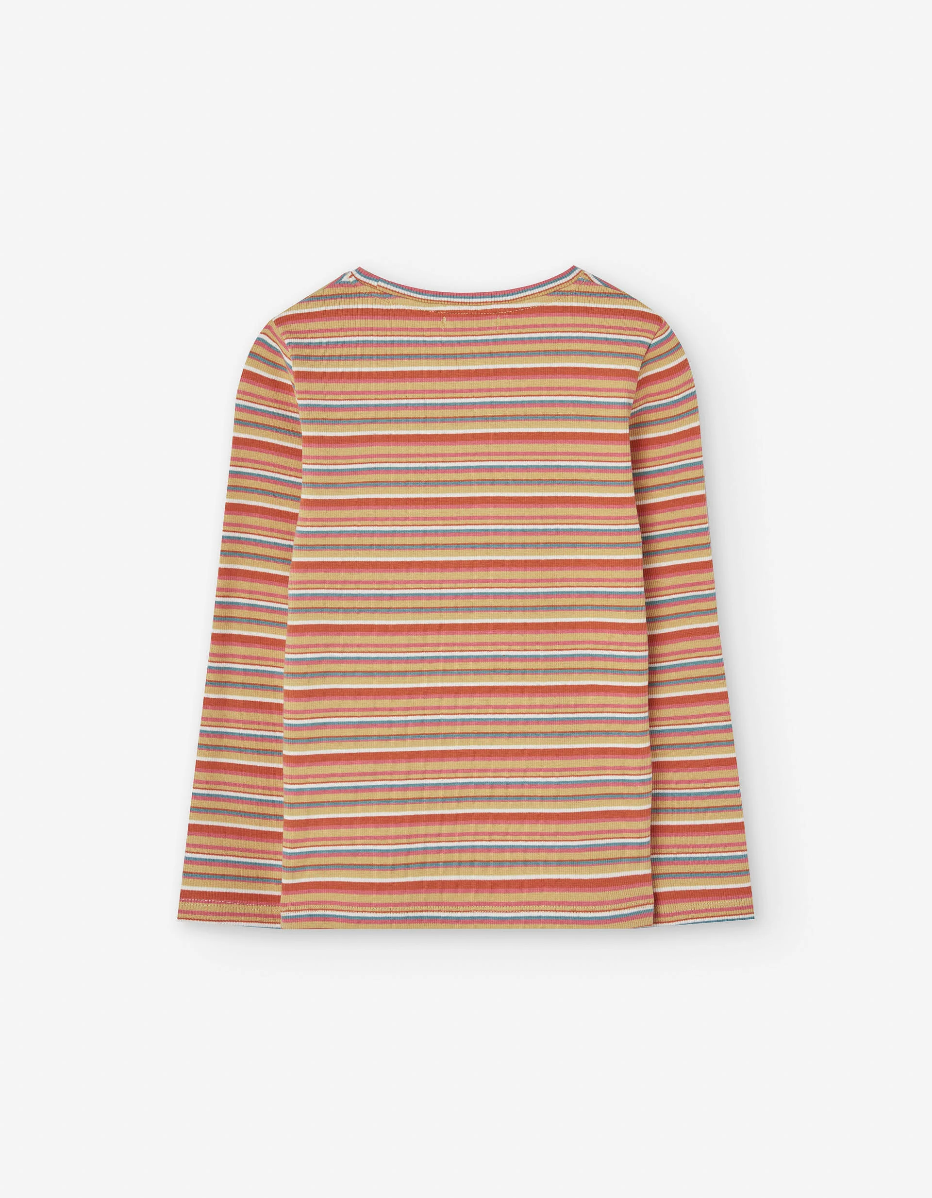 Long sleeve ribbed T-shirt for girls, multicolour