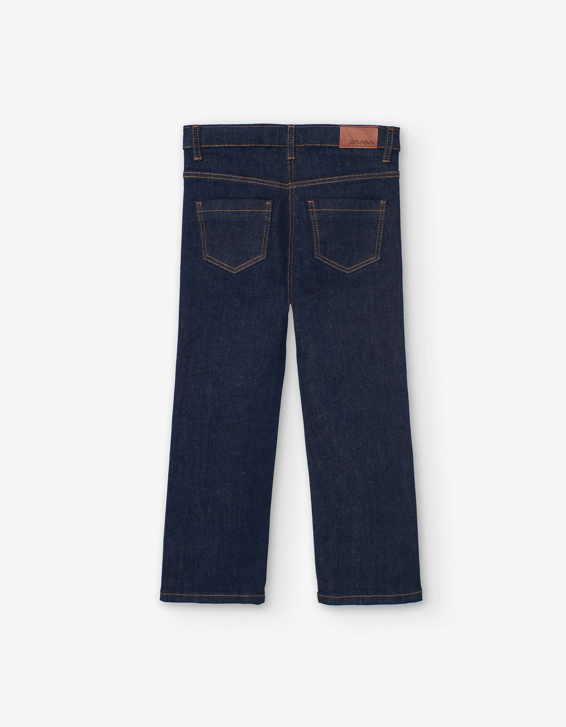 Flared denim trousers for girls, dark blue