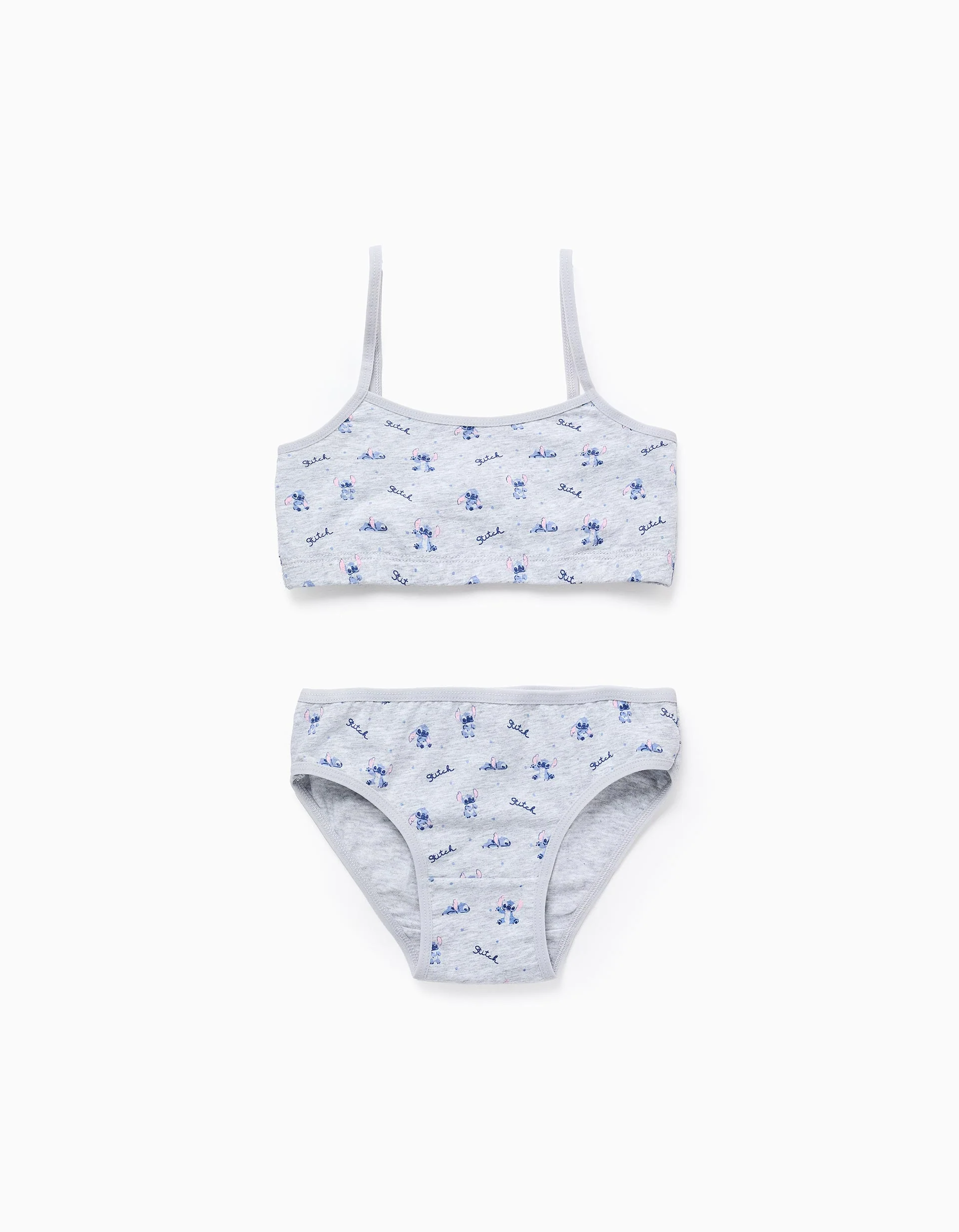 Top + Briefs for Girls 'Stitch', Grey