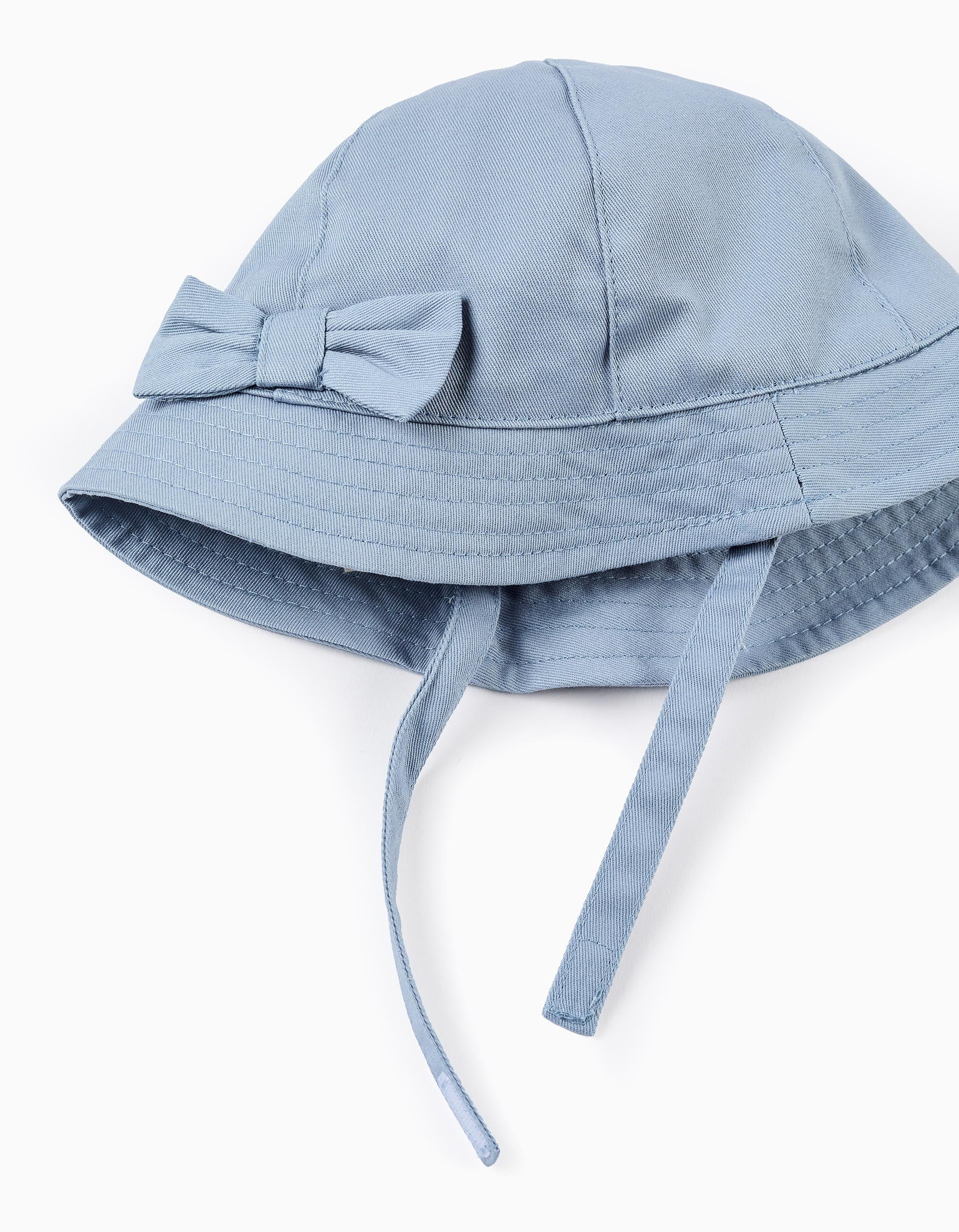 Twill Hat with Bow for Babies and Girls, Blue
