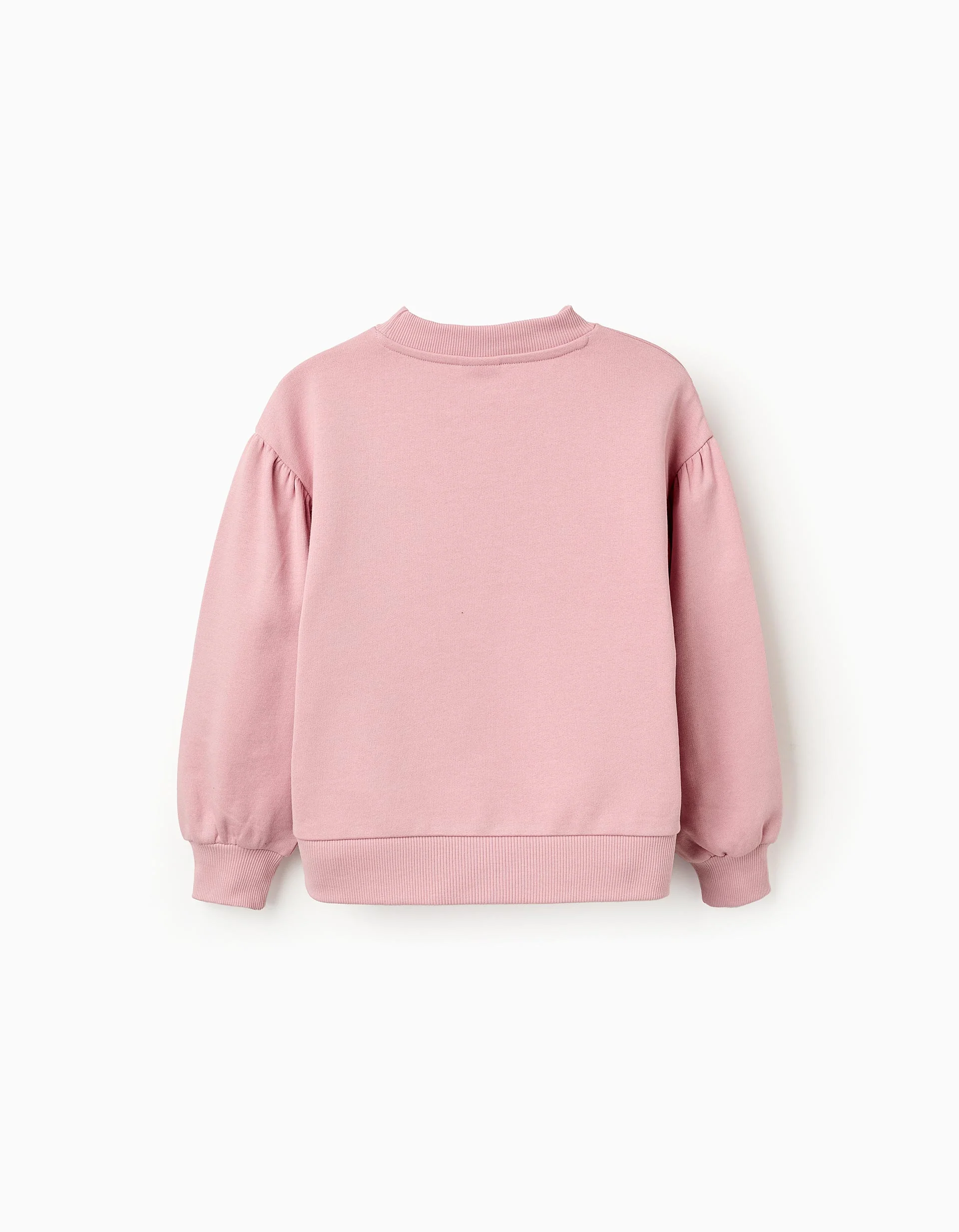 Cotton Sweatshirt with Stitch Print for Girls, Pink