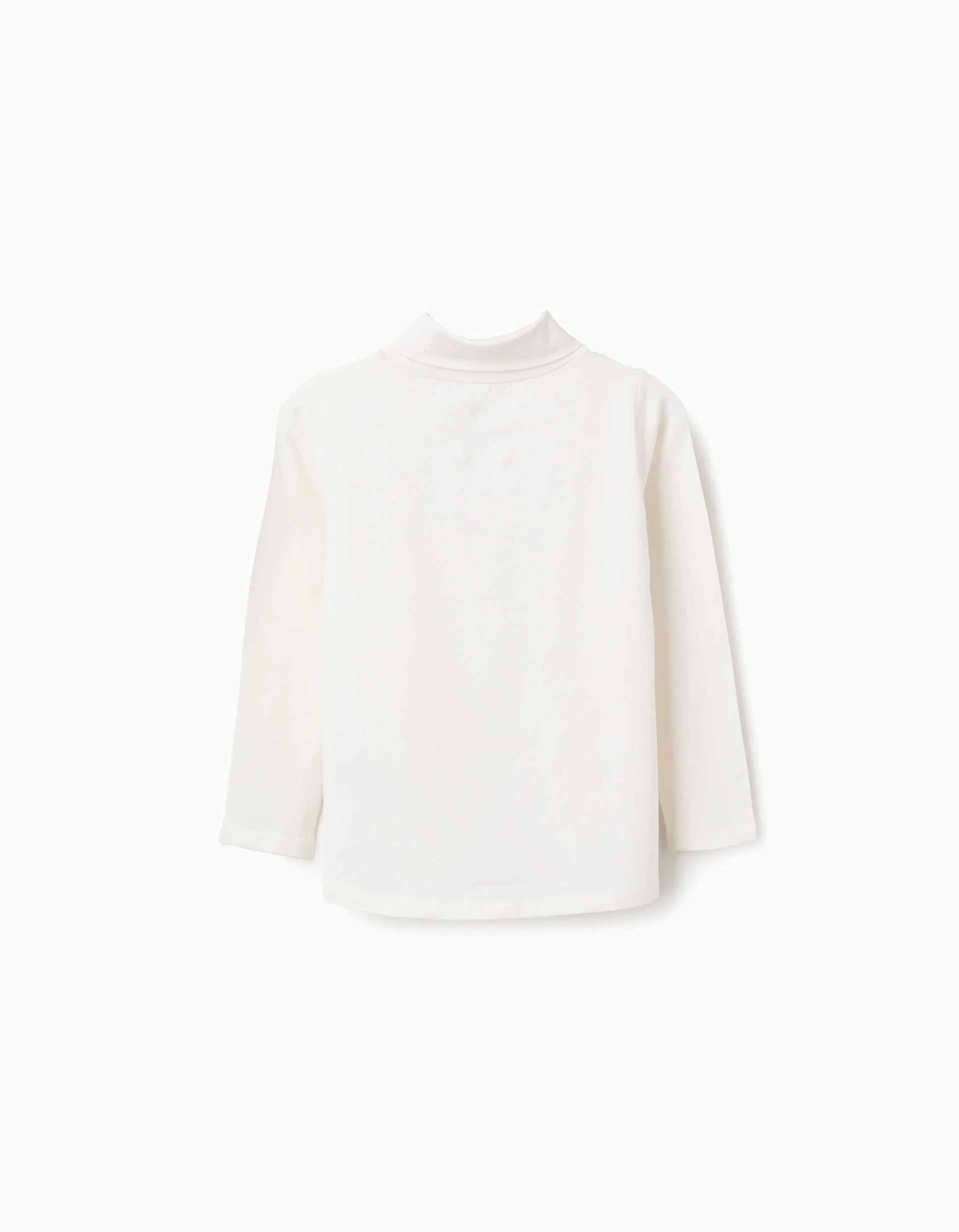 Long Sleeve T-shirt with Turtle Neck for Girls, White