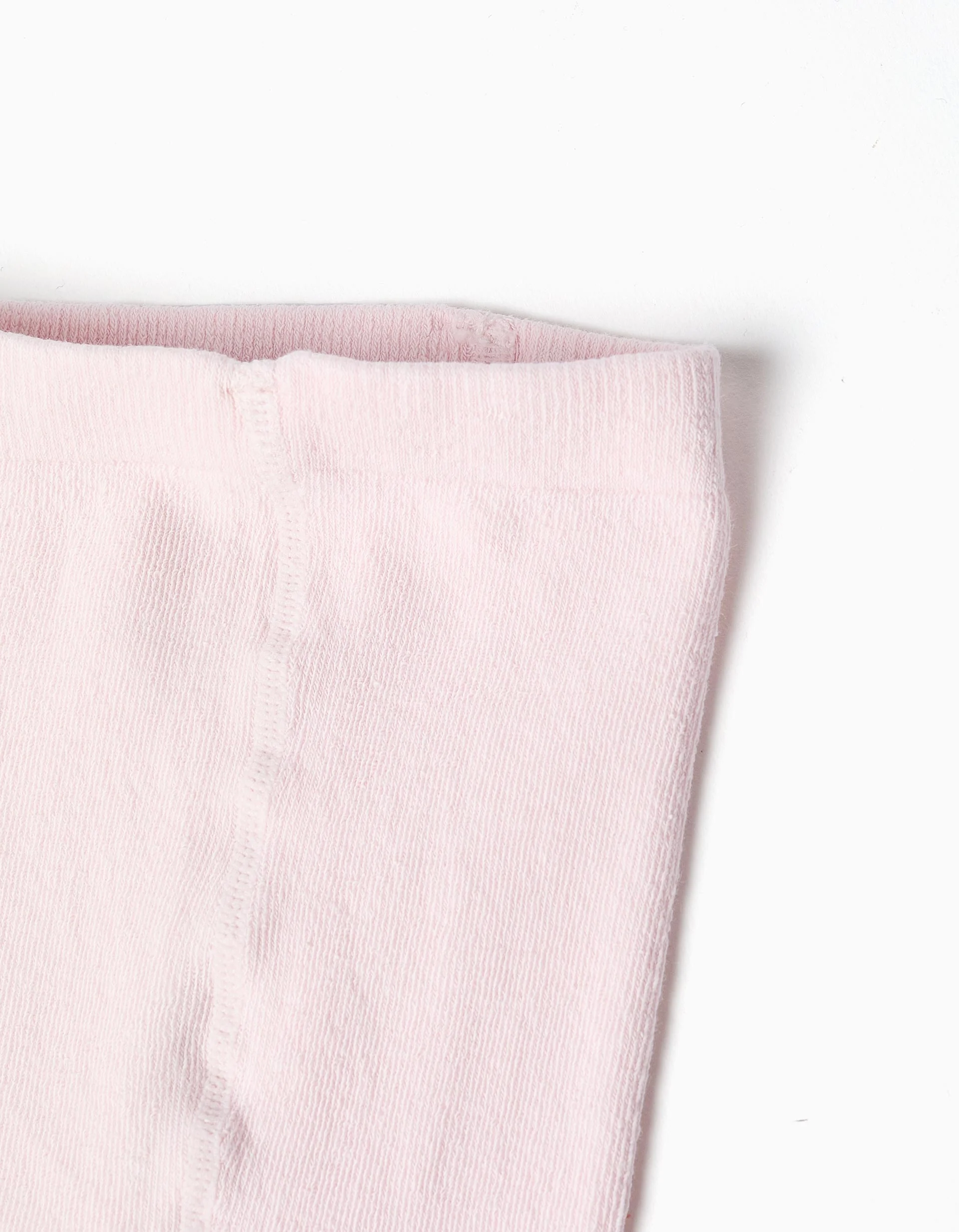 Plain knitted tights with anti-pilling for girls, light pink