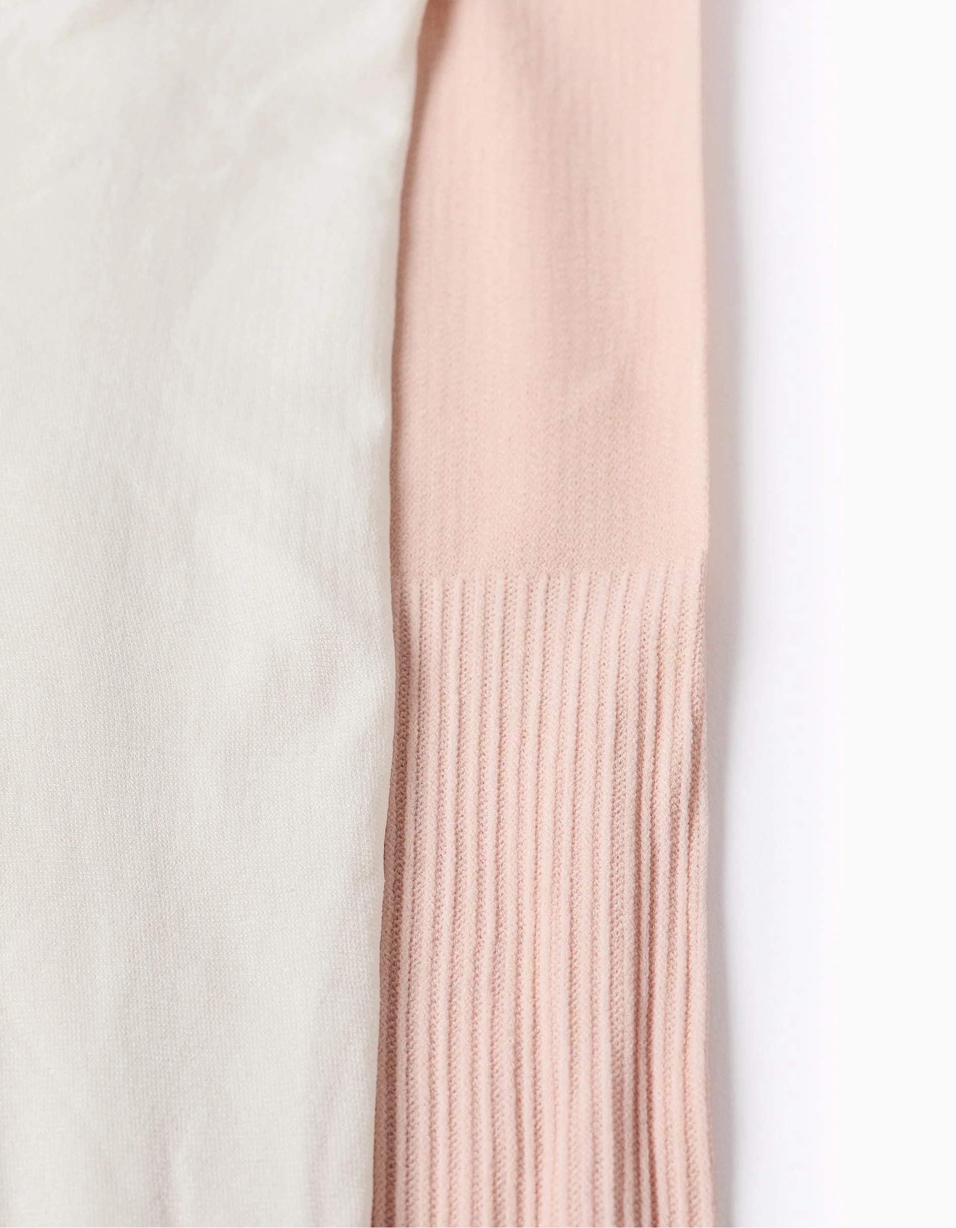 Pack of 2 microfibre tights for girls, white/light pink