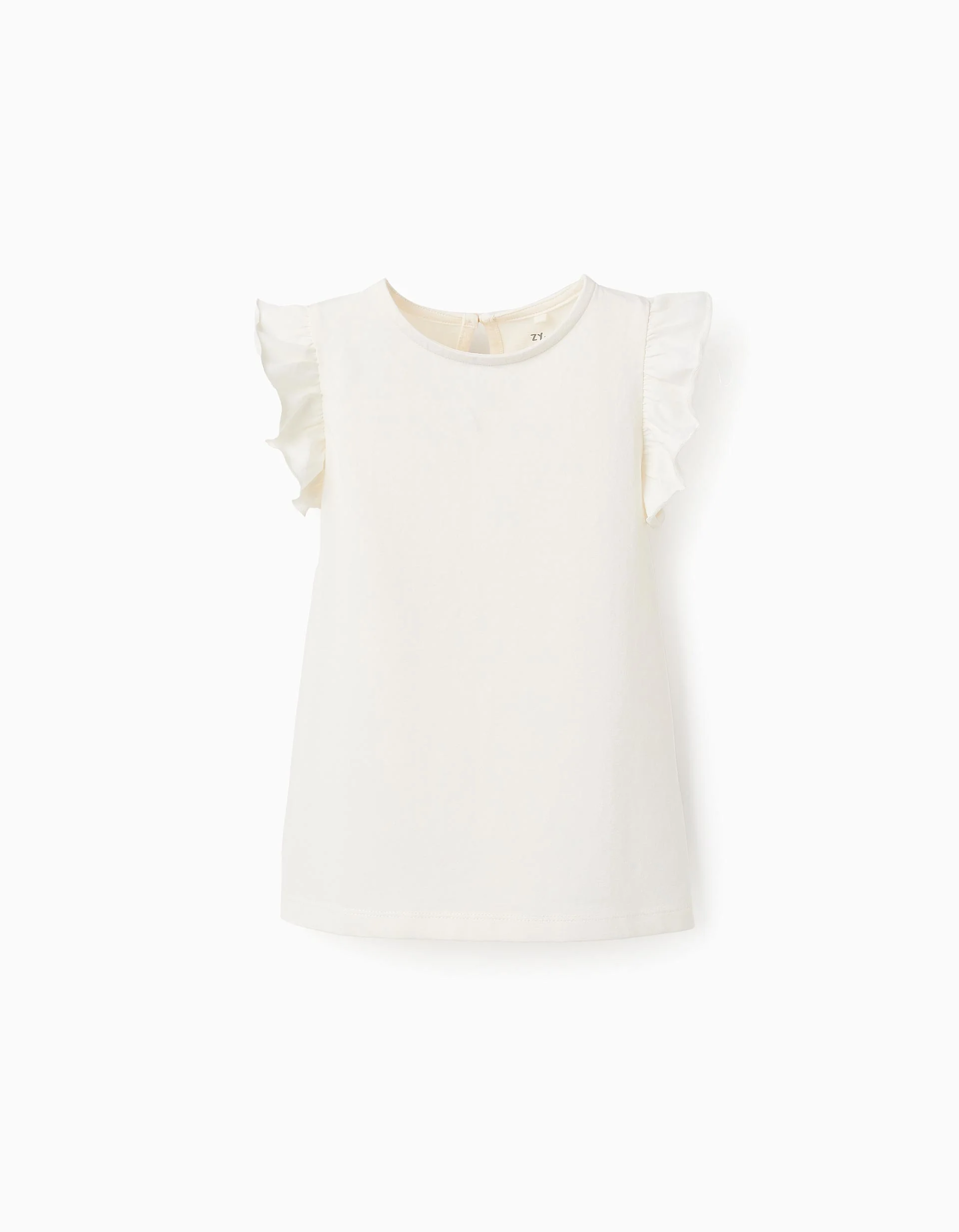 Vest Top with Ruffles for Girls, White