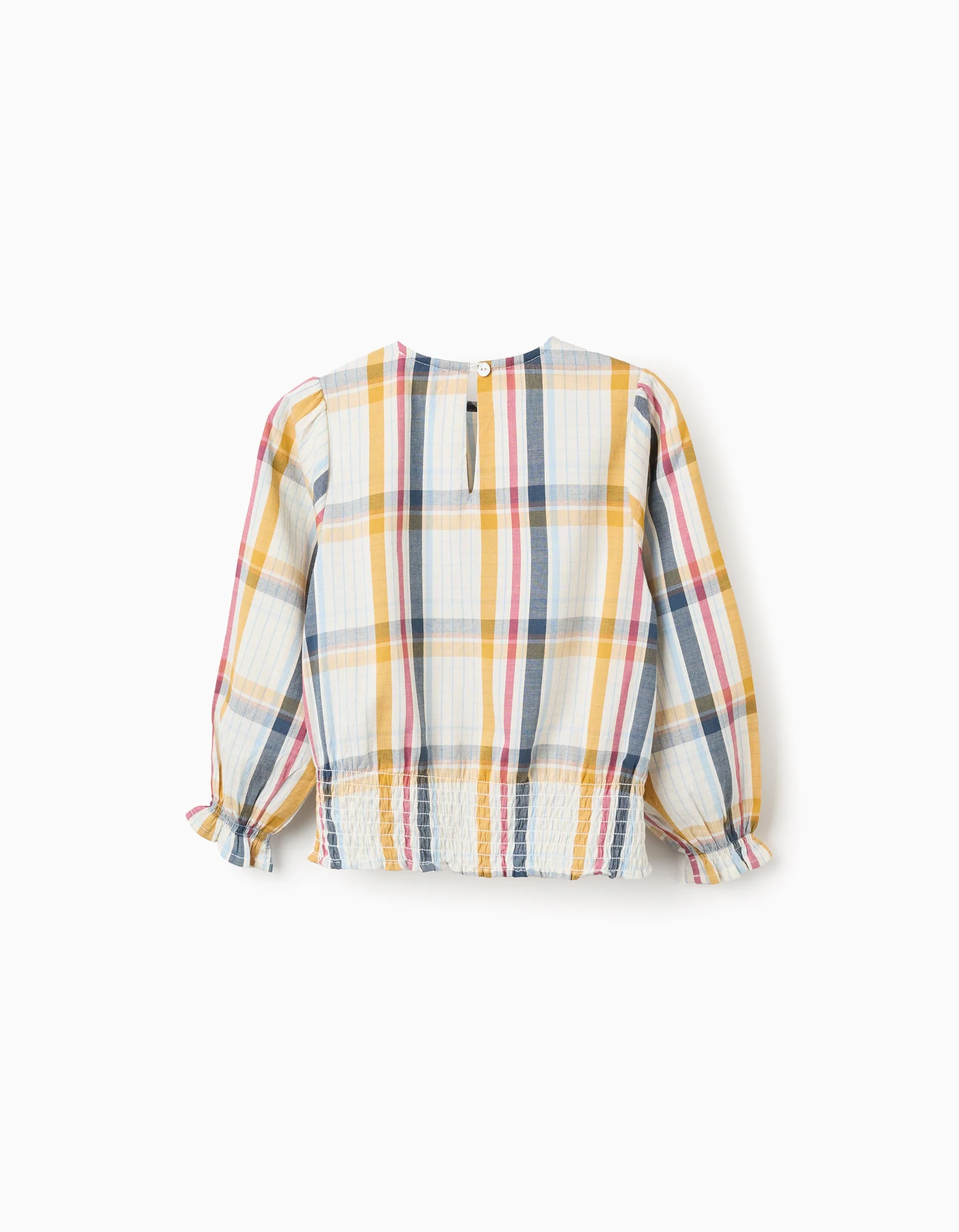 Checkered Cotton Blouse 'B&S' for Girls, Multicolour