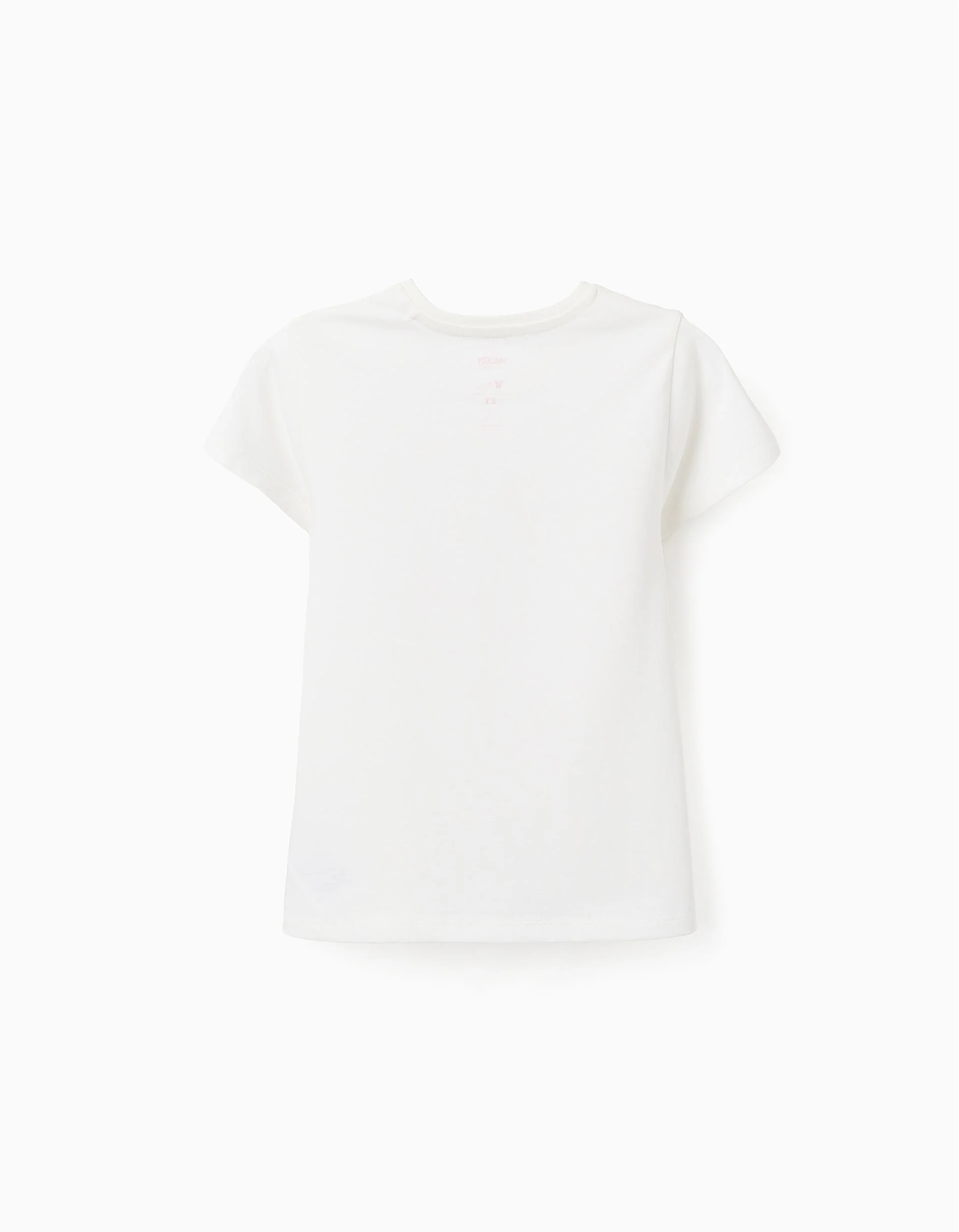 Cotton T-shirt with Print for Girls 'Chip & Dale', White