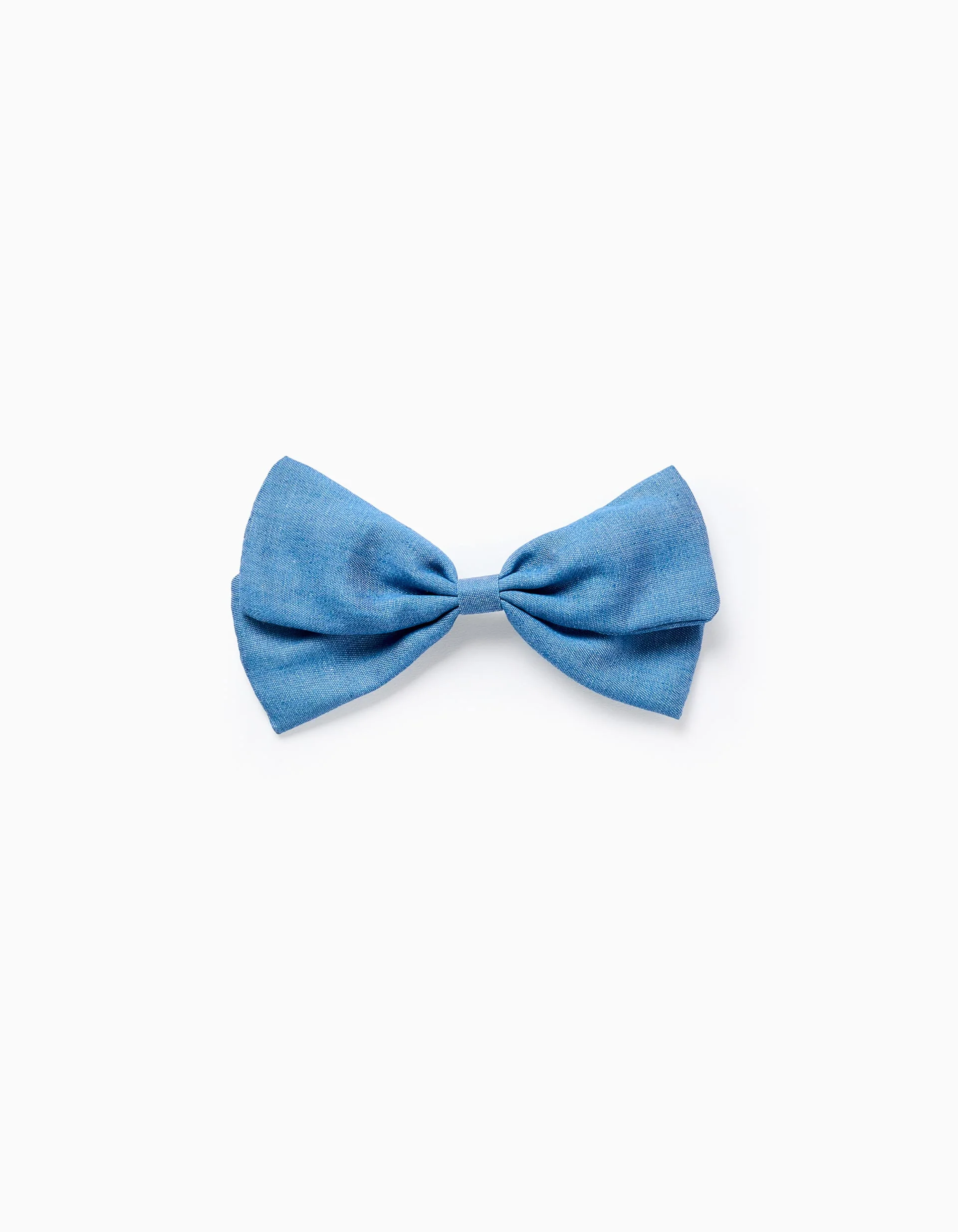 Denim Bow Hair Slide for Babies and Girls, Blue