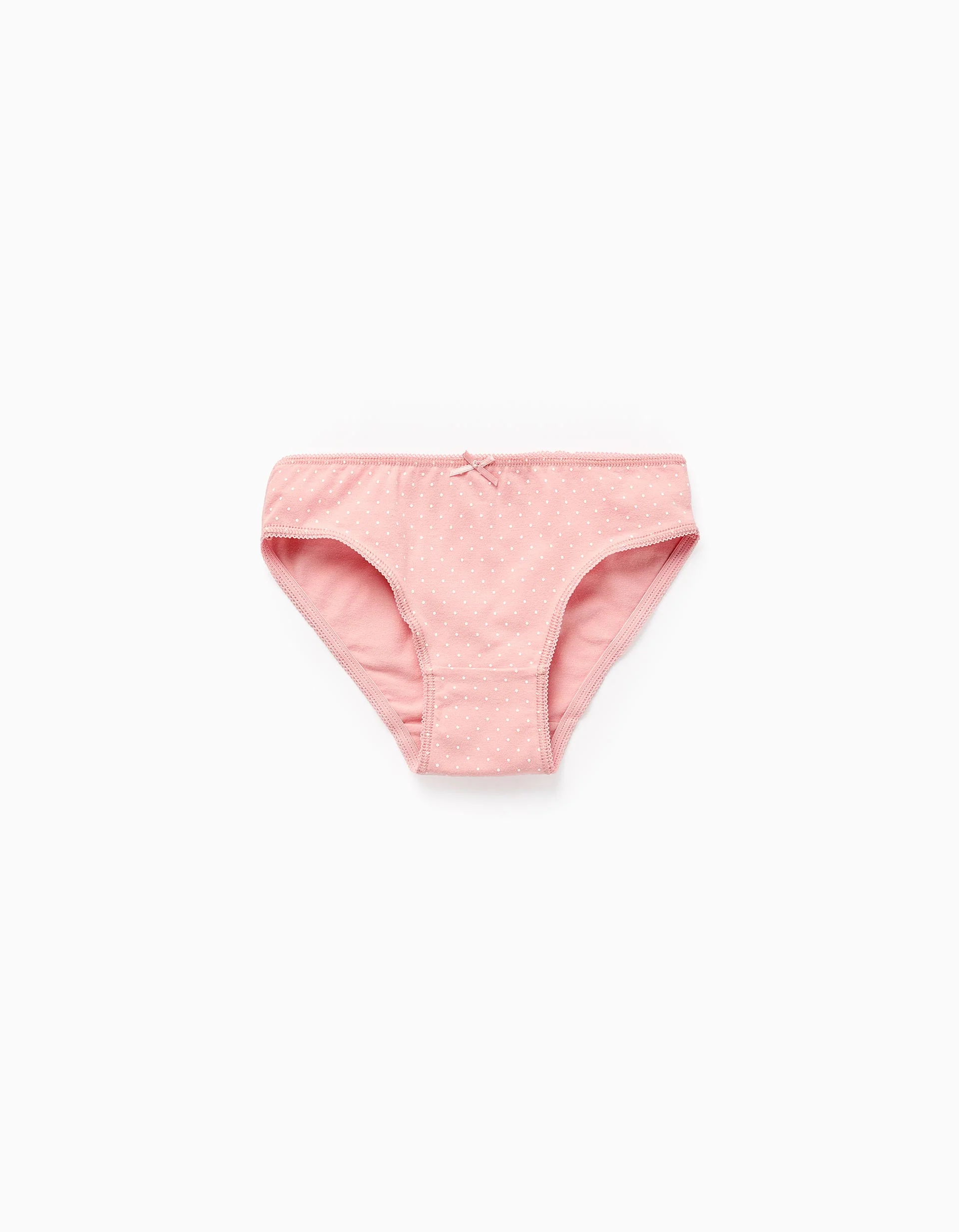 Pack of 5 Briefs for Girls 'Butterflies', White/Pink/Beige