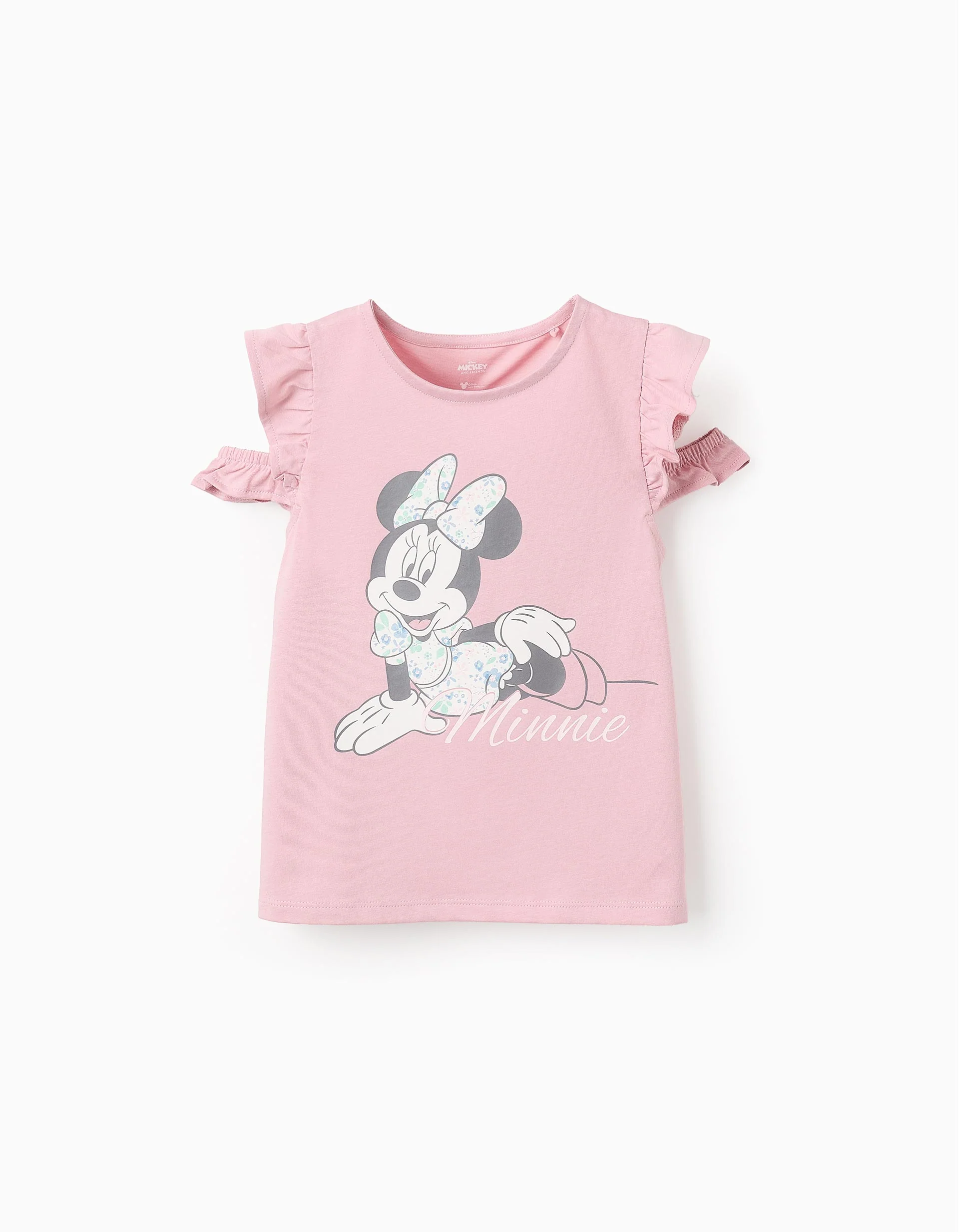 Cotton Off-Shoulder T-shirt for Girls 'Minnie', Pink