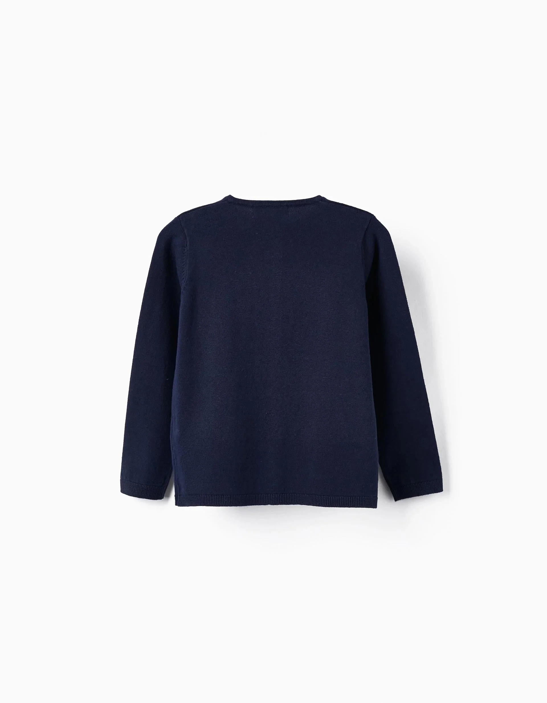 Cardigan in Cotton for Girls, Dark Blue