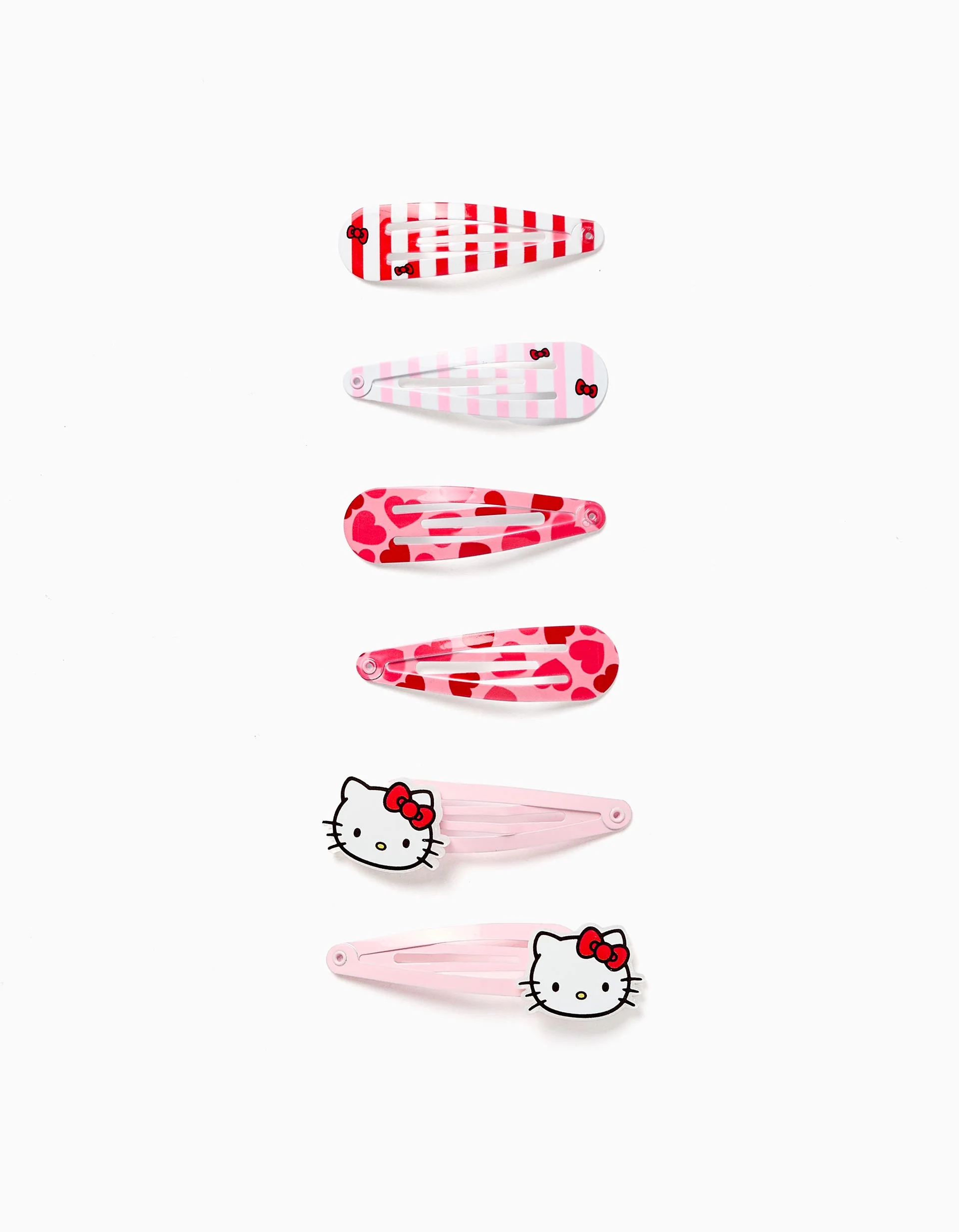 Pack of 6 Hello Kitty Hair Clips for Babies and Girls, Pink
