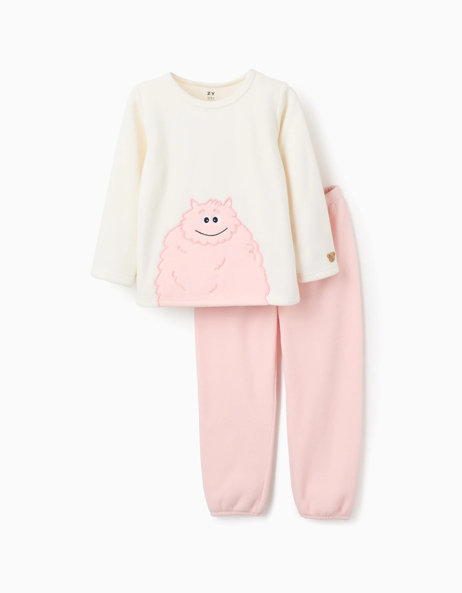 Polar Pyjama for Girls 'Monster of Emotions', White/Pink