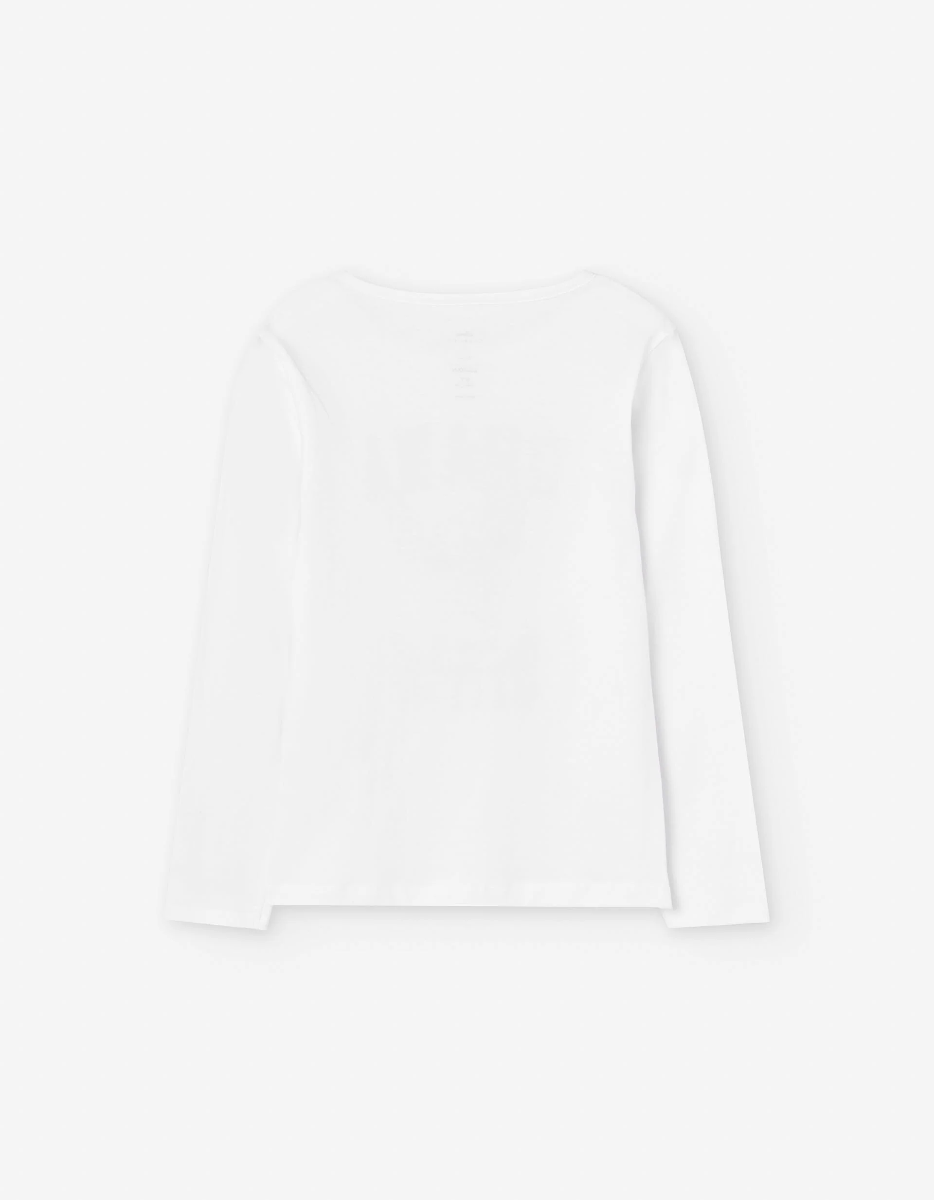 Long sleeve cotton T-shirt with Stitch print for girls, white