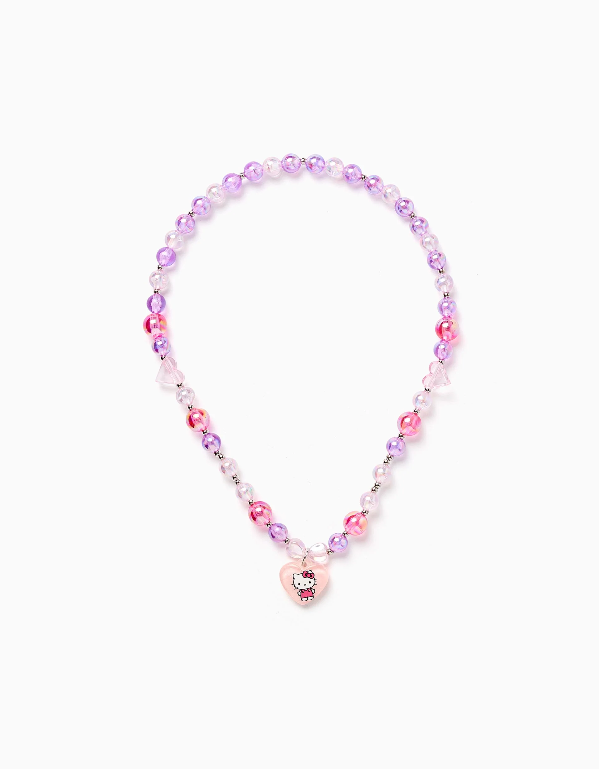Necklace with Beads/Pendant for Girls 'Hello Kitty', Pink