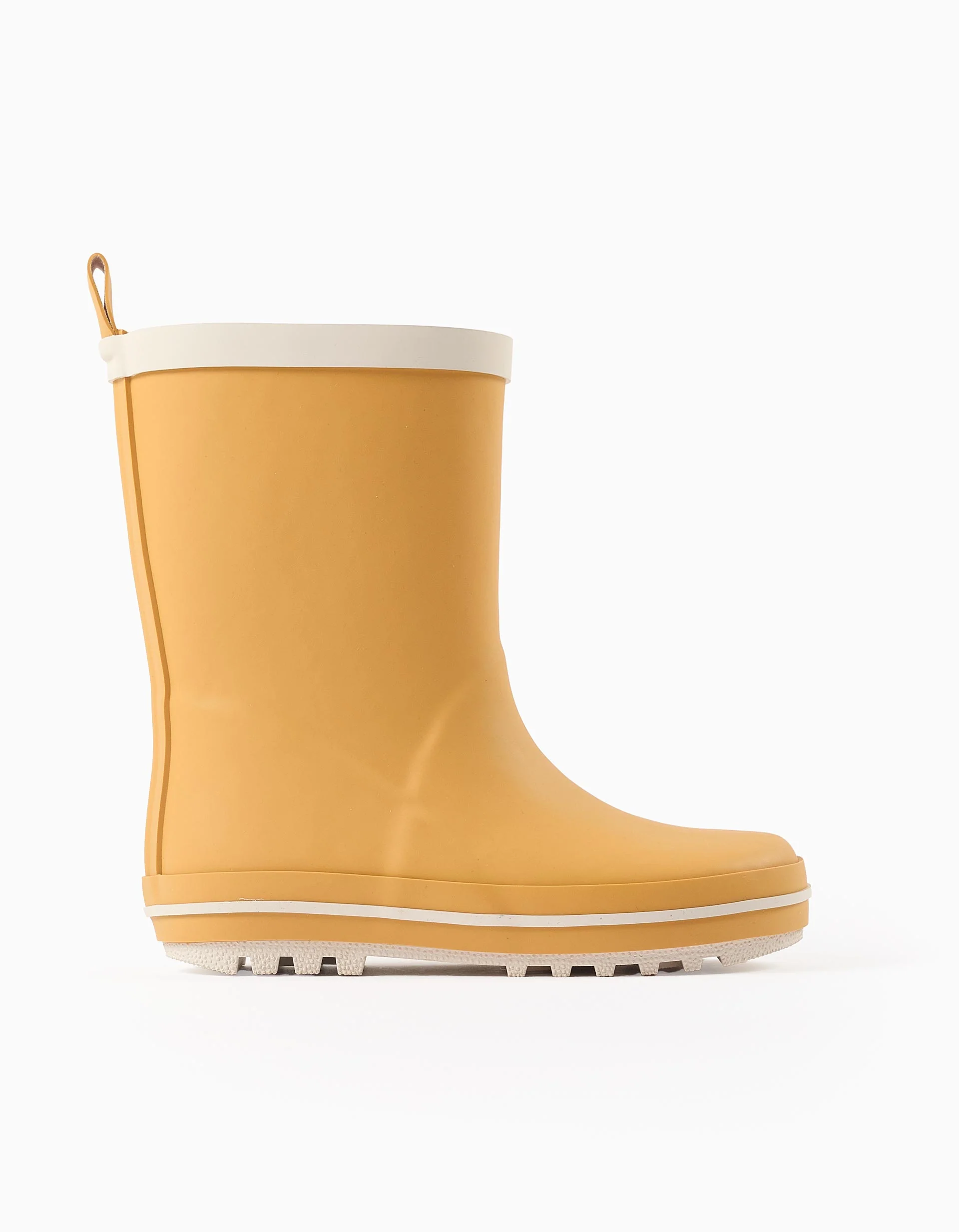 Contrast Stripe Wellies for Children, Yellow/White