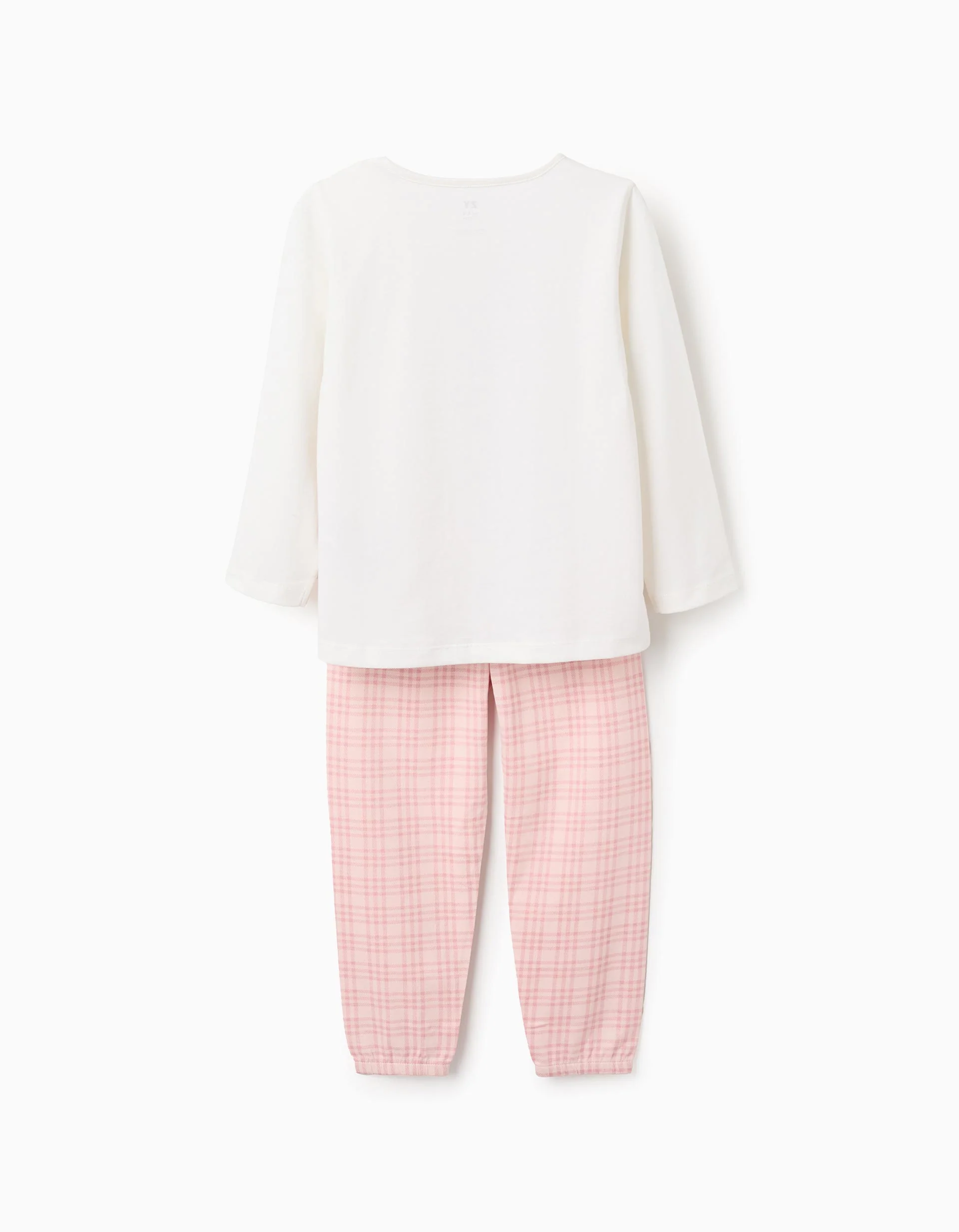 Cotton Jersey Pyjama for Girls 'Sweet', White/Pink