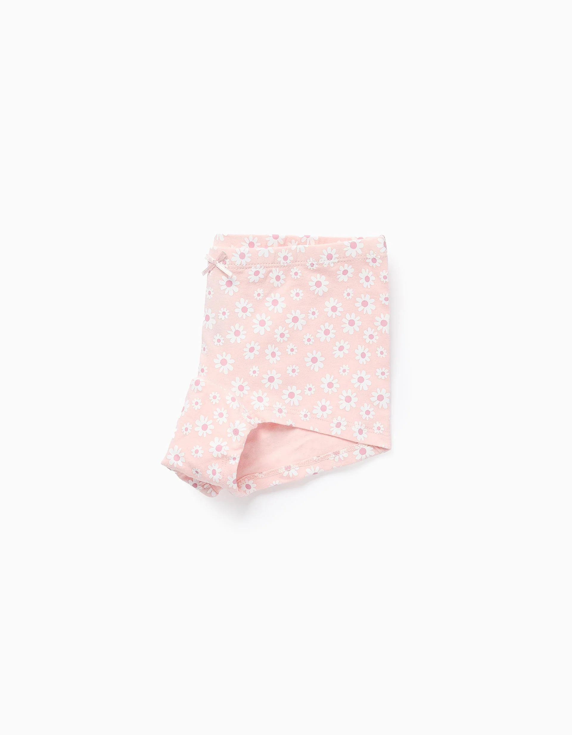 Pack of 4 Boxer Shorts Plain/with Pattern for Girls 'Flowers', Multicolour