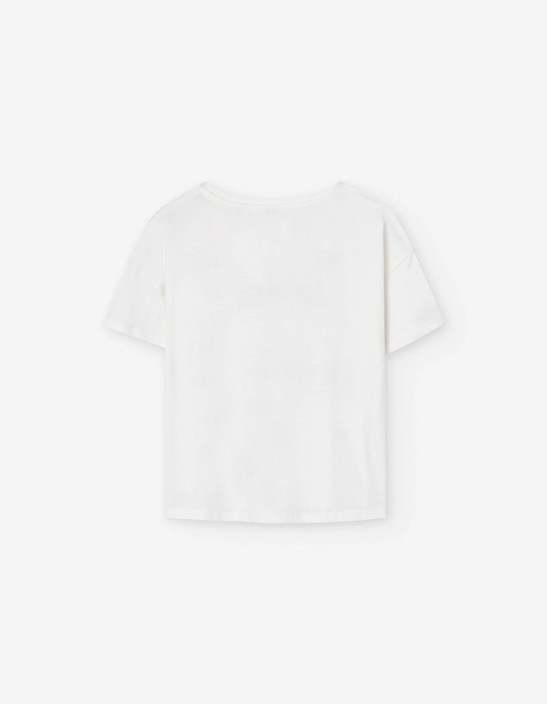 Cotton T-shirt with Los Angeles print for girls, white