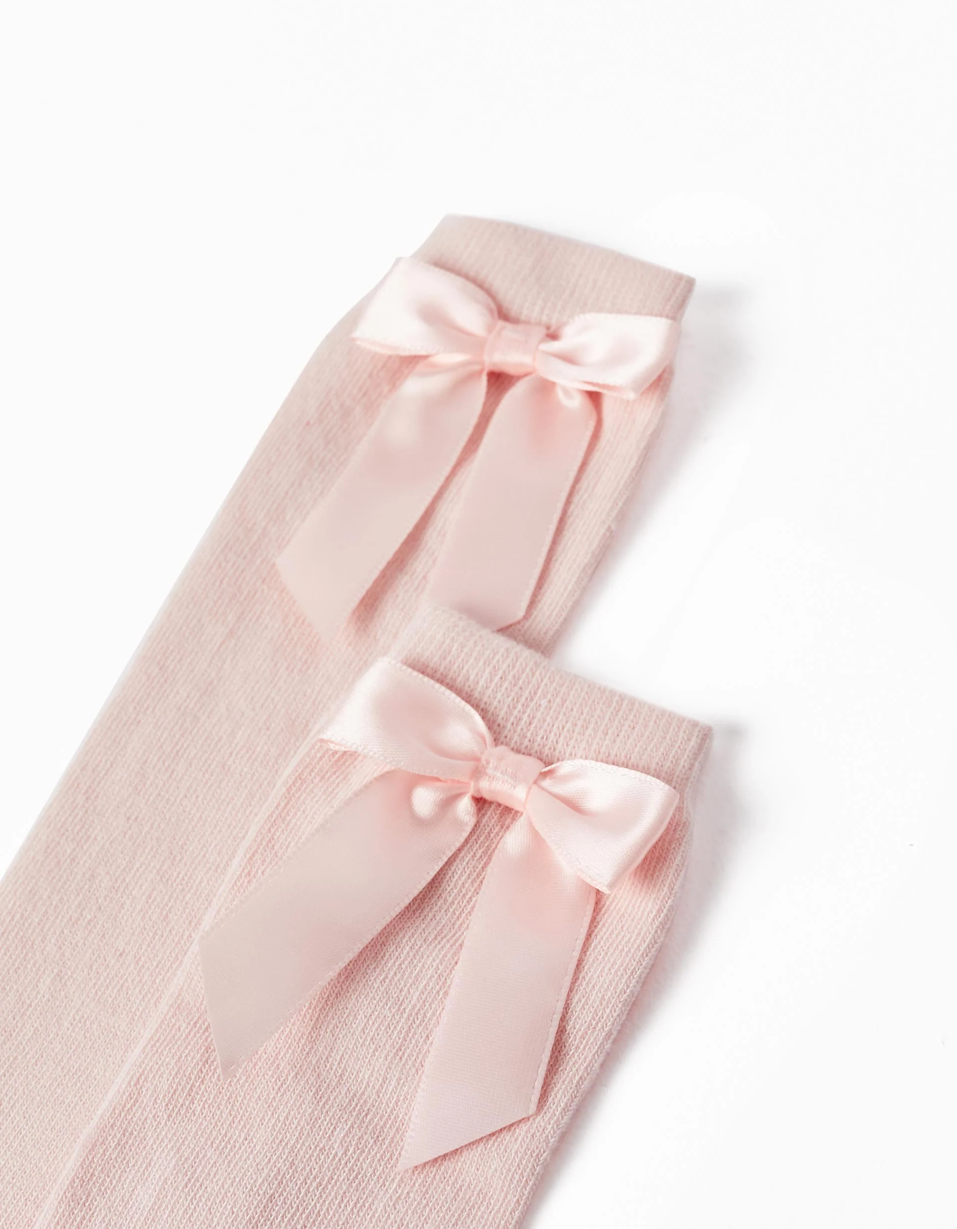 High Socks with Bow for Girls, Pink