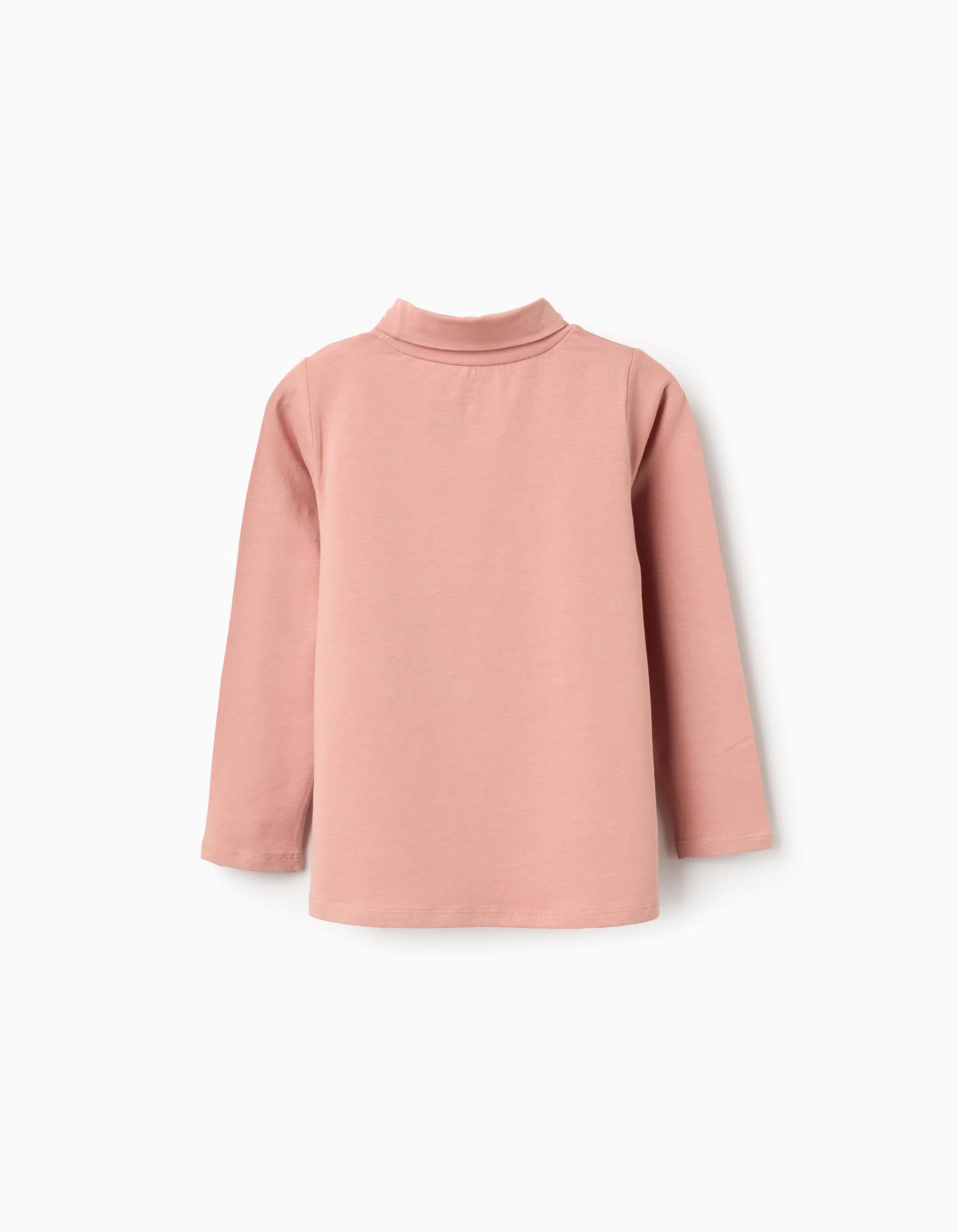 Long Sleeve T-shirt with Turtle Neck for Girls, Pink
