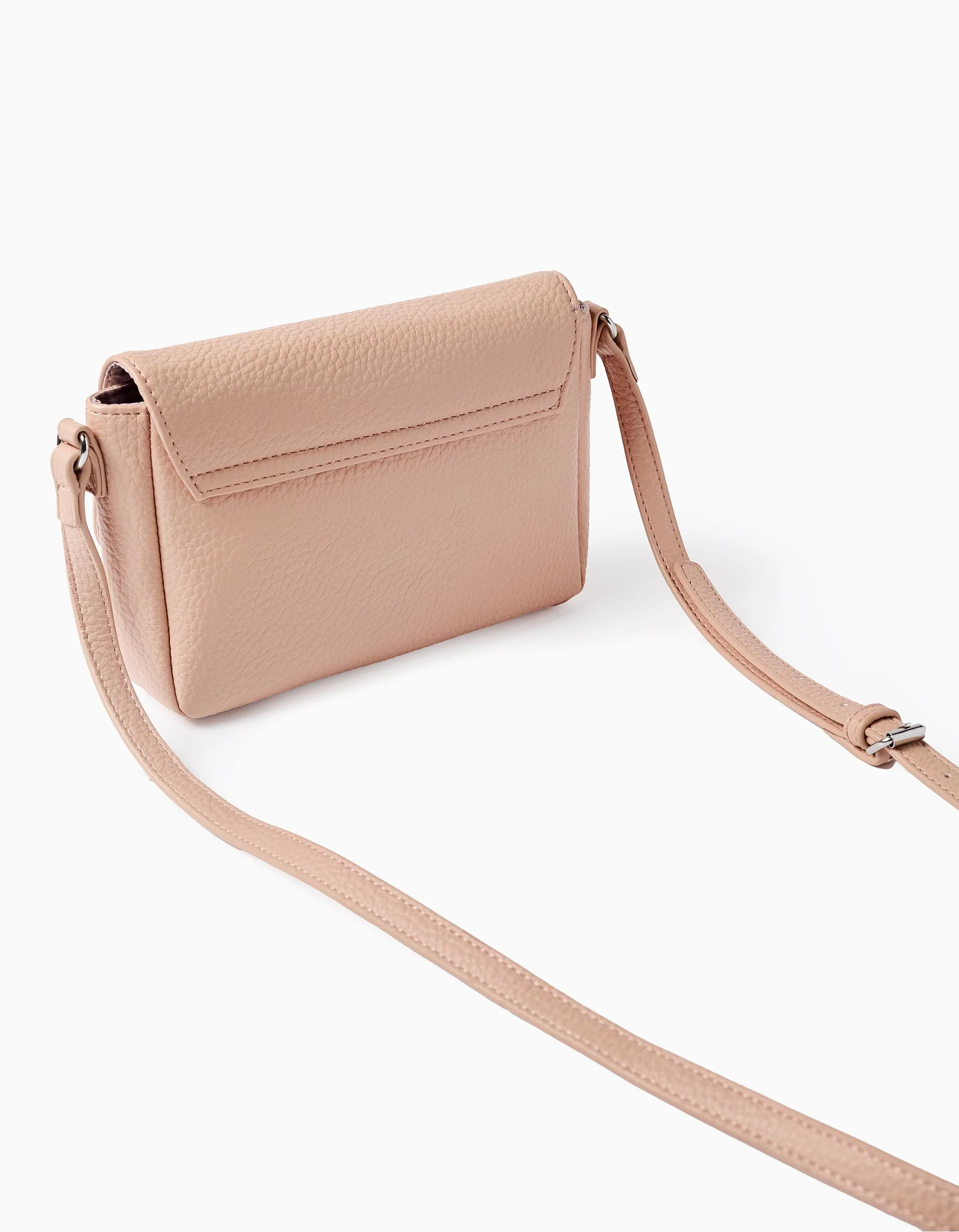 Crossbody Bag with Texture for Babies and Girls, Old Pink