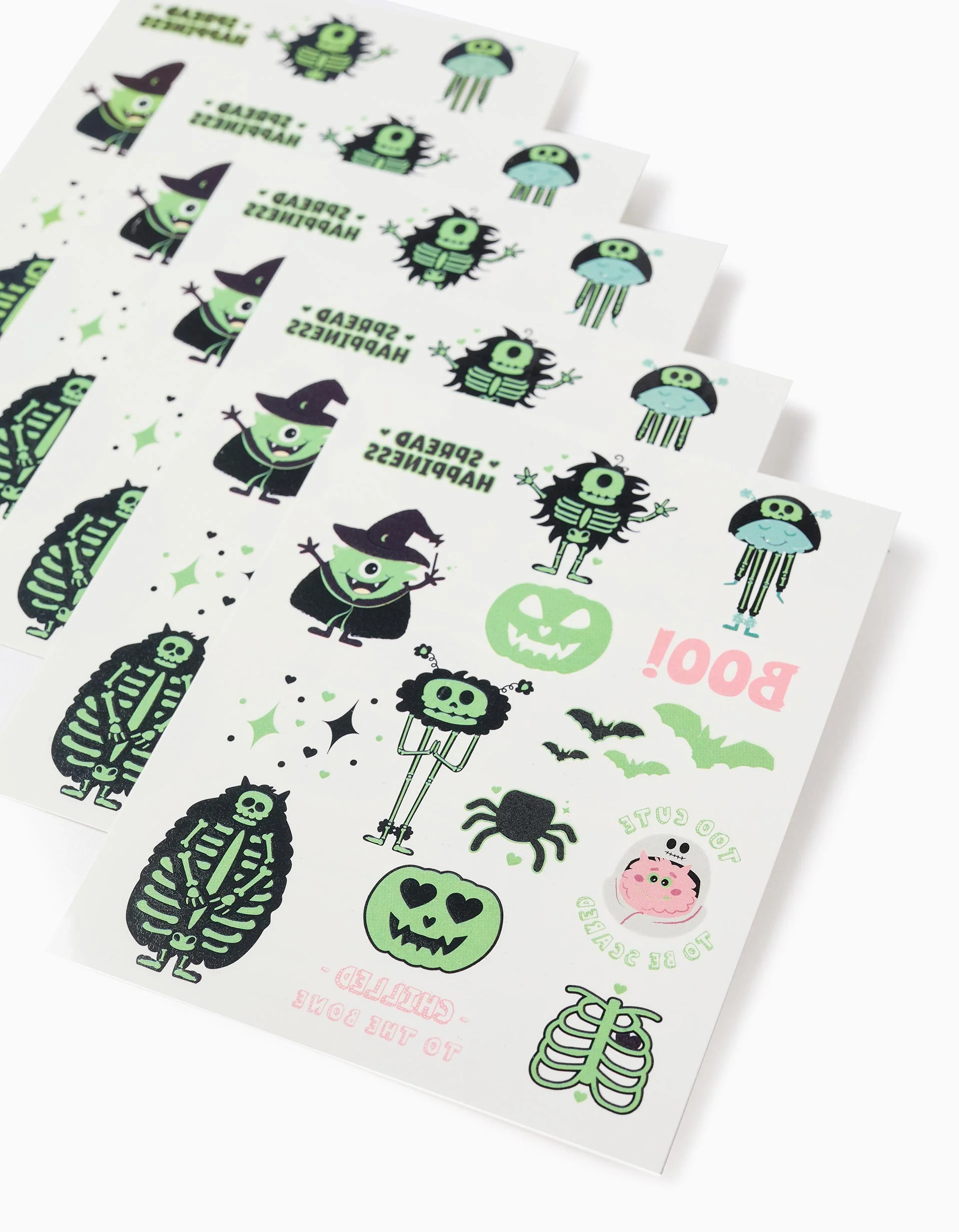 Glow in the Dark Temporary Tattoos for Babies and Girls 'Halloween'