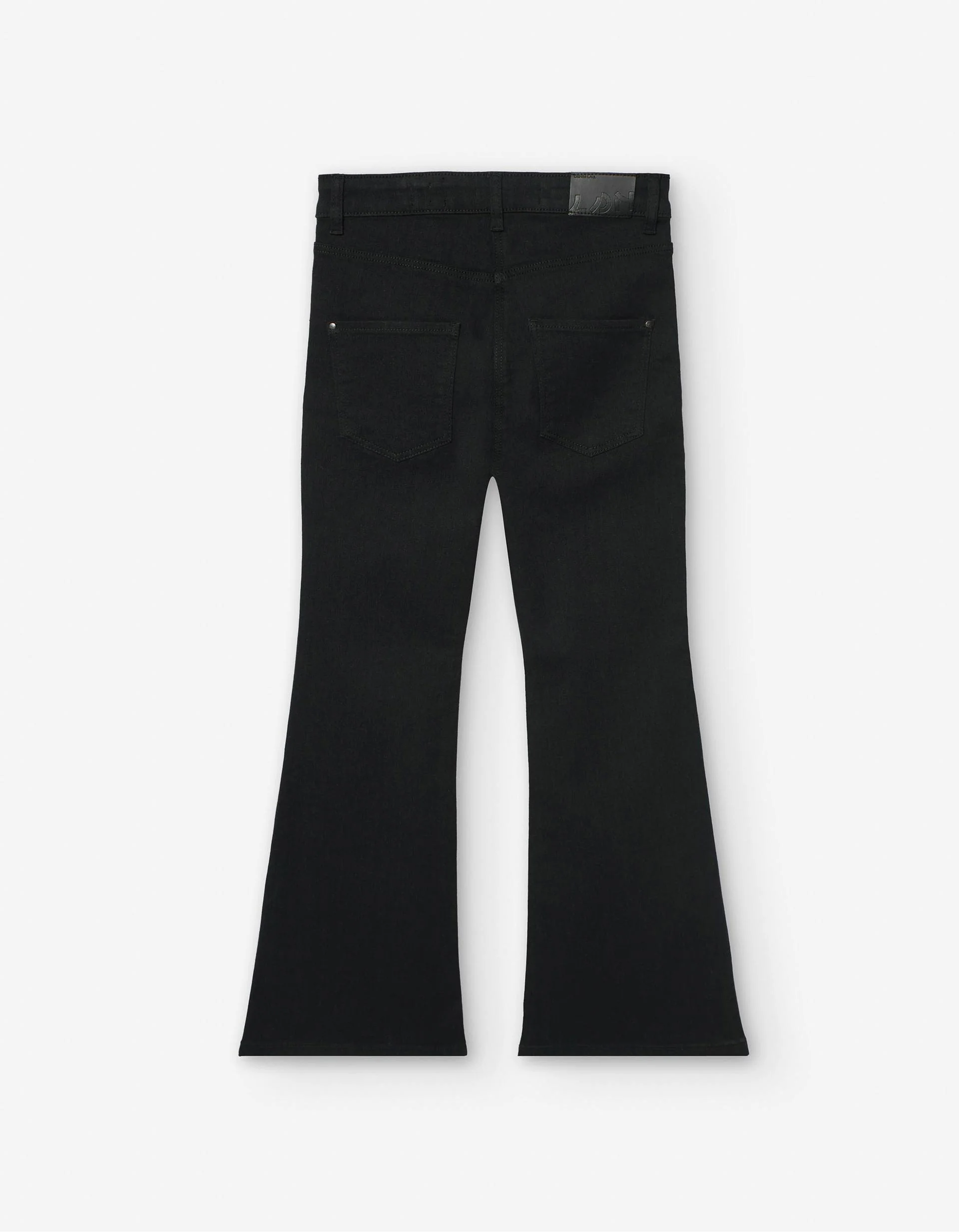 Flared jeans with five pockets for girls, black
