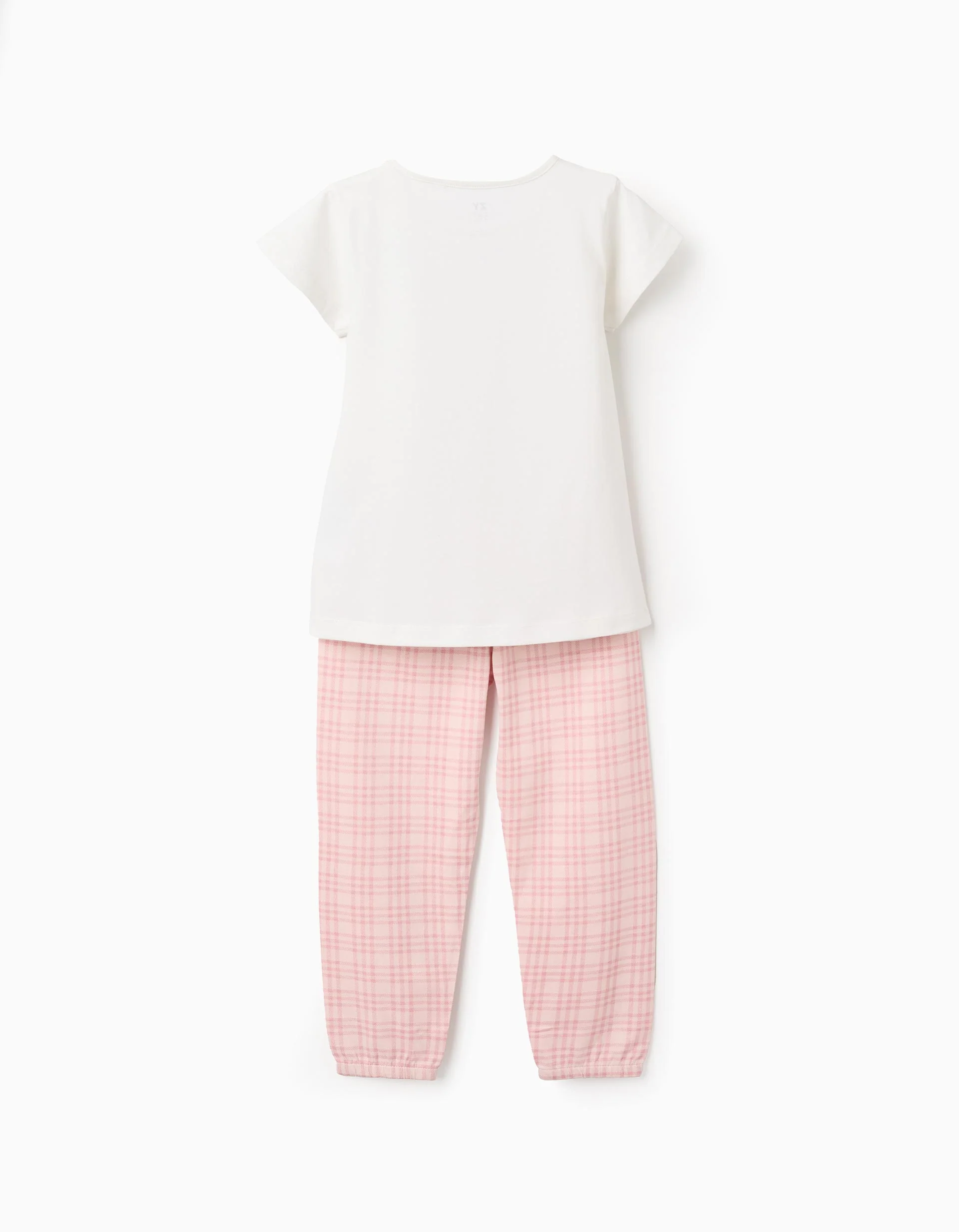 Cotton Jersey Pyjama for Girls 'Toast', White/Pink