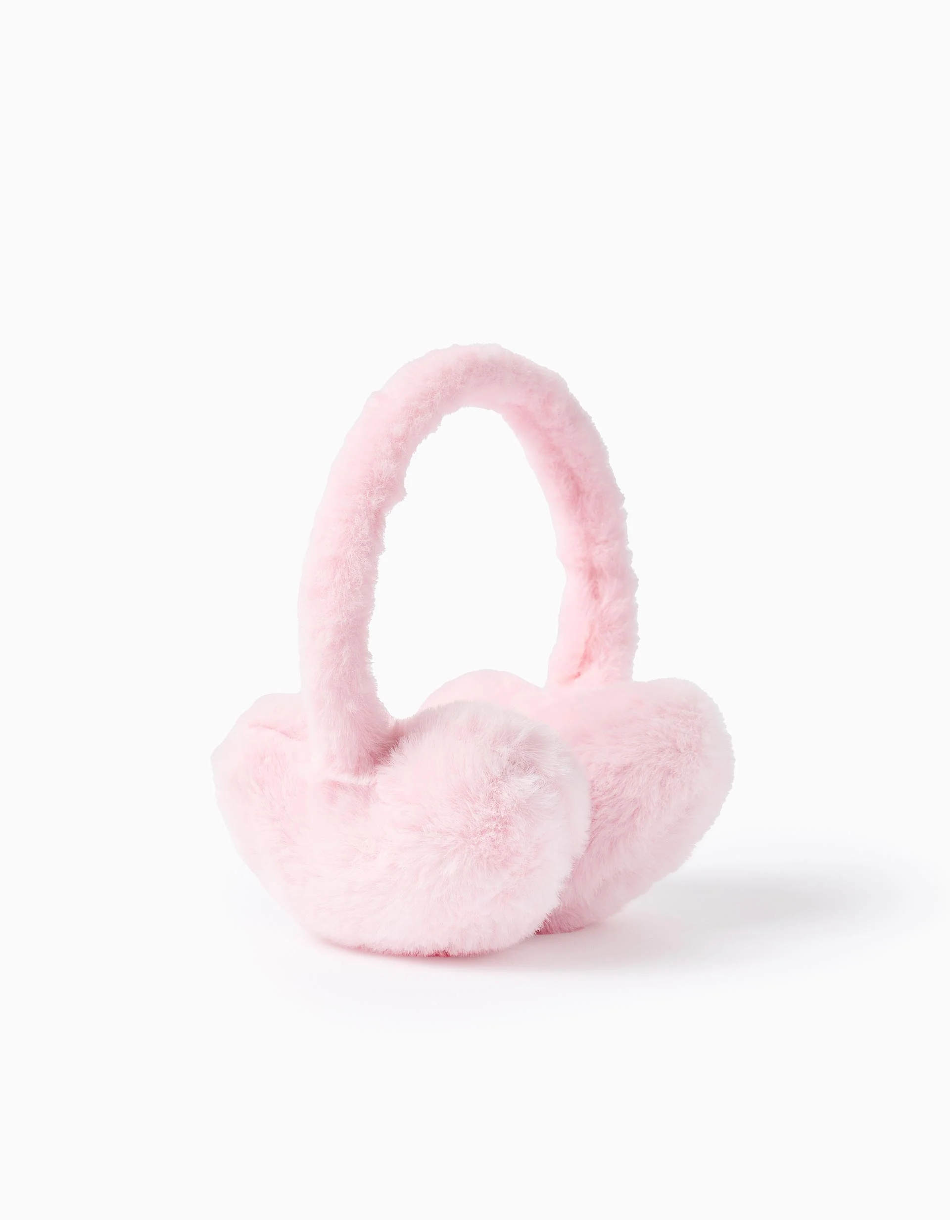Heart-shaped ear muffs for girls, light pink