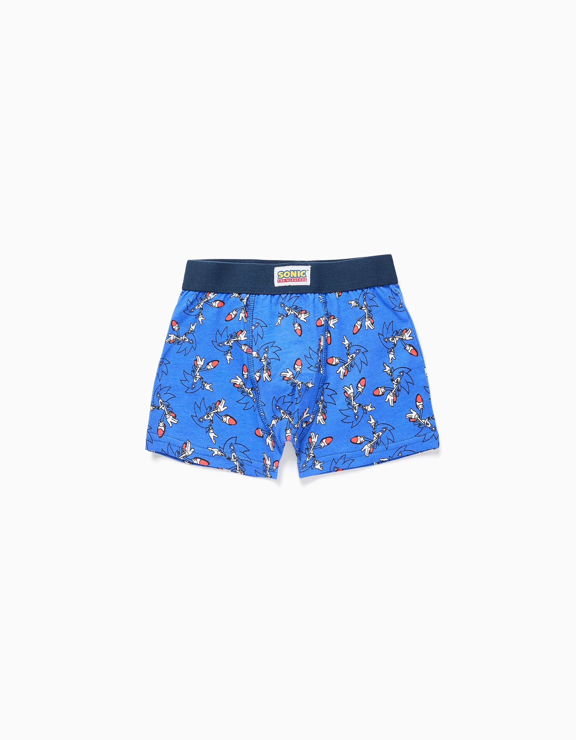 Pack of 4 Boxers with Sonic for Boys, Blue/Grey