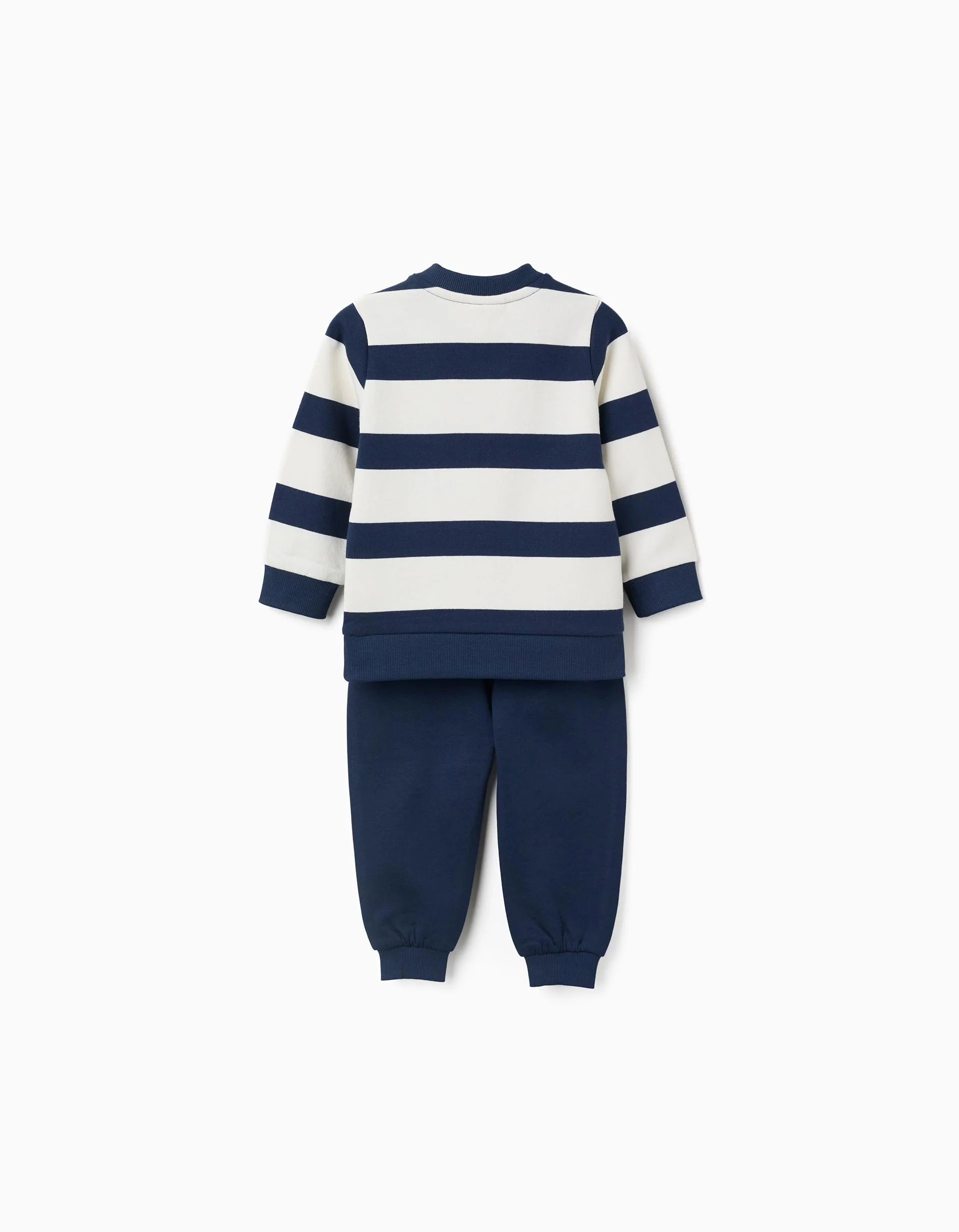 Brushed sweatshirt + joggers with Mickey for babies and boys, blue/white