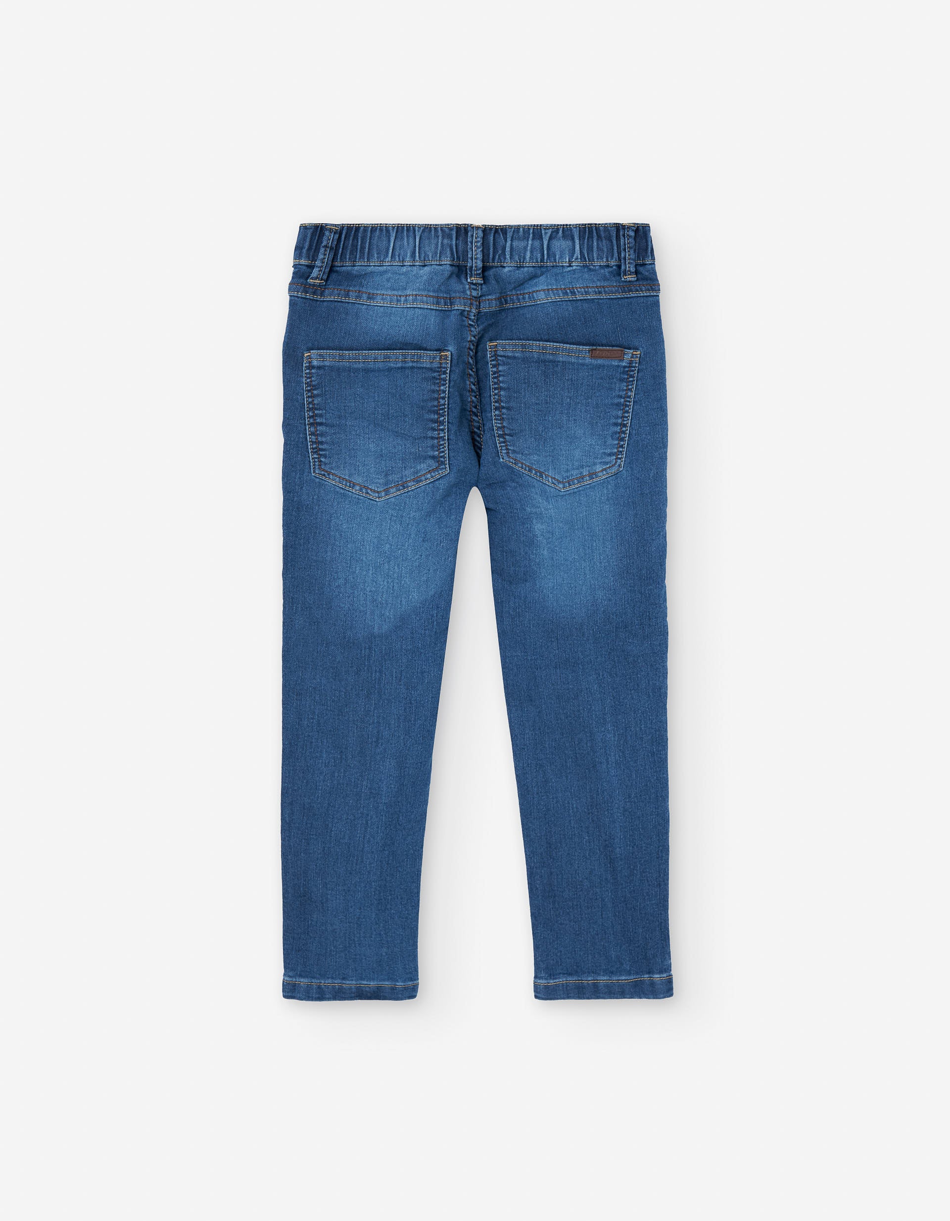 Denim trousers with decorative drawstring for boys, blue