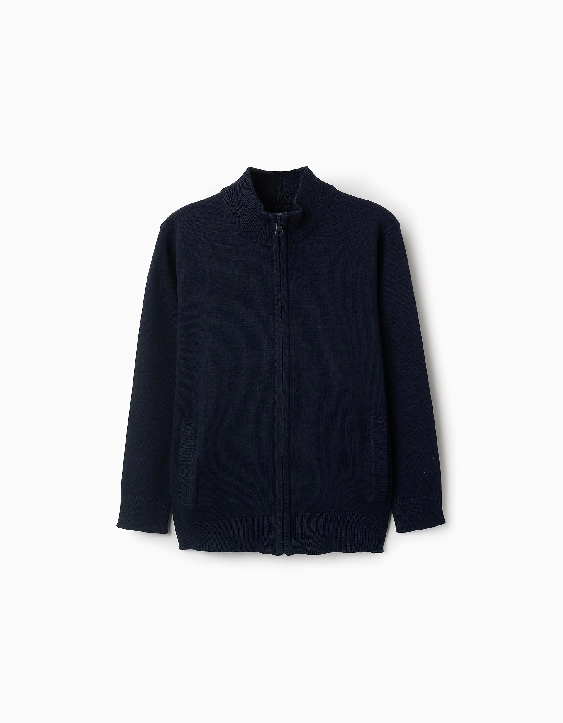 Cardigan with Zipper for Boys, Dark Blue