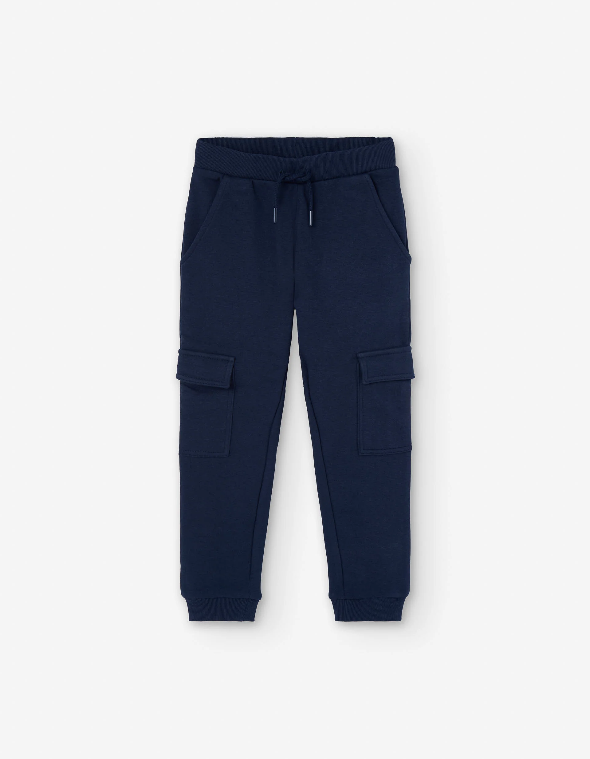 Brushed joggers with cargo pockets for boys, dark blue
