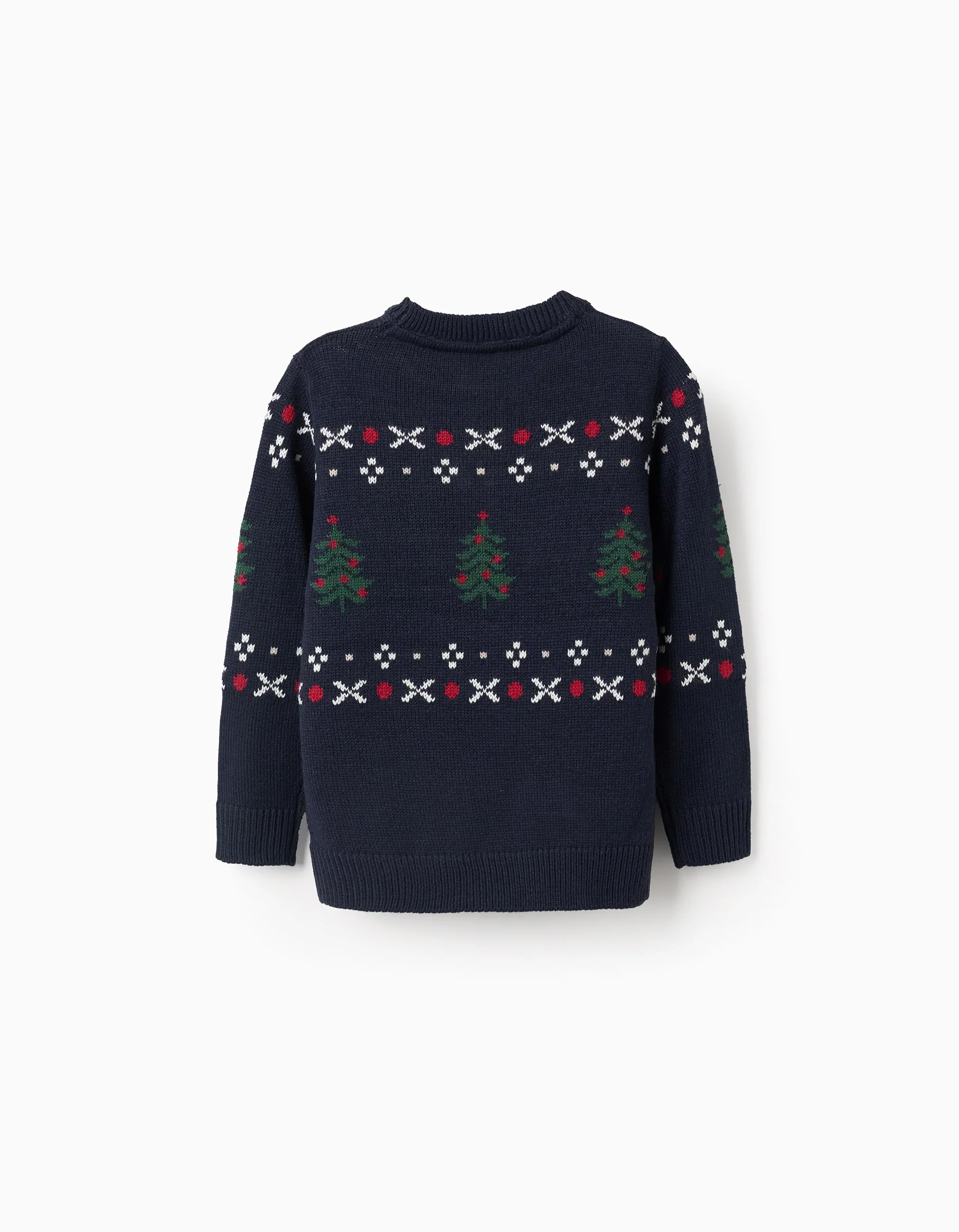 Christmas Tree Jacquard Knitted Jumper for Boys, Blue