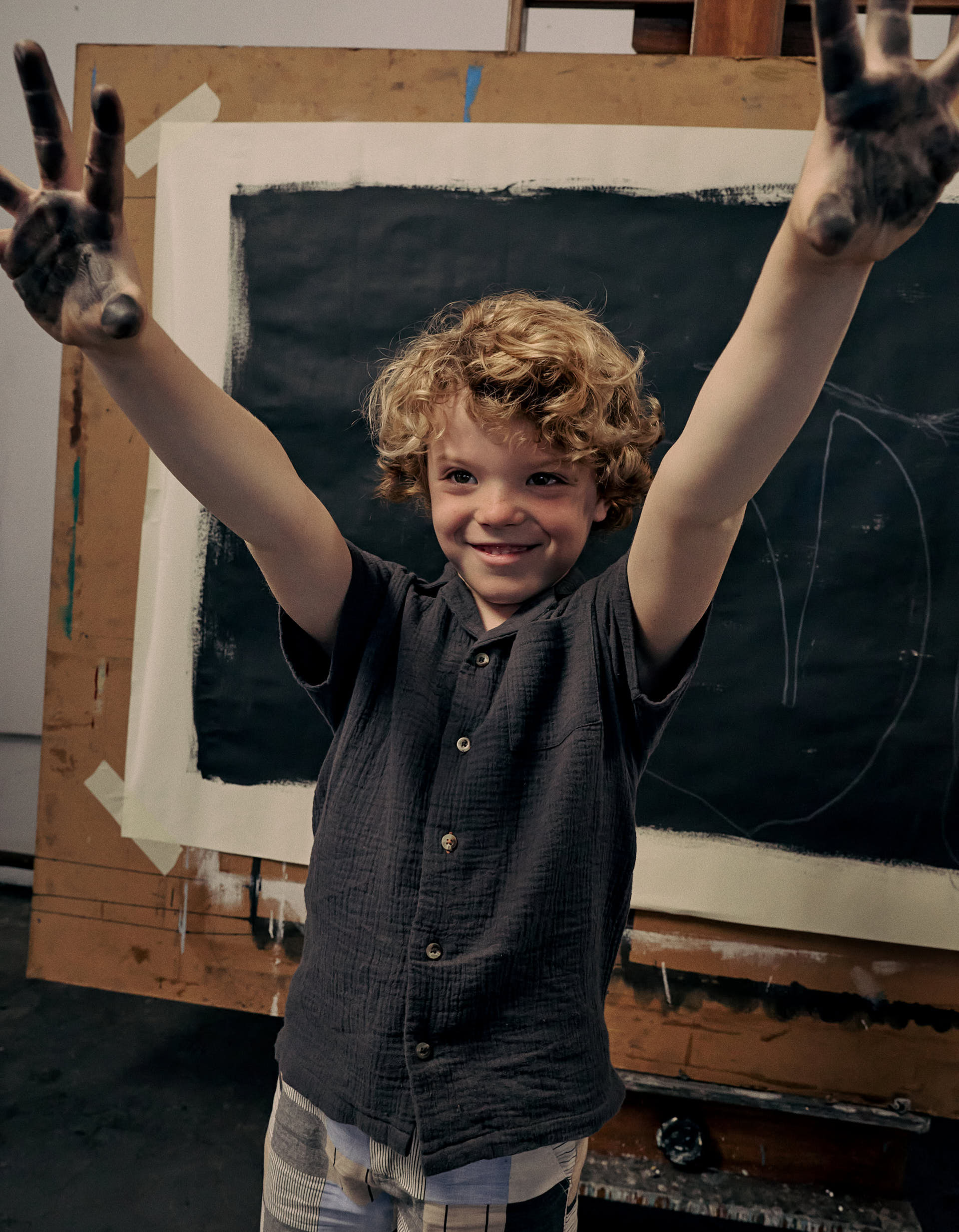 Short Sleeve Shirt in Bamboula for Boys, Grey