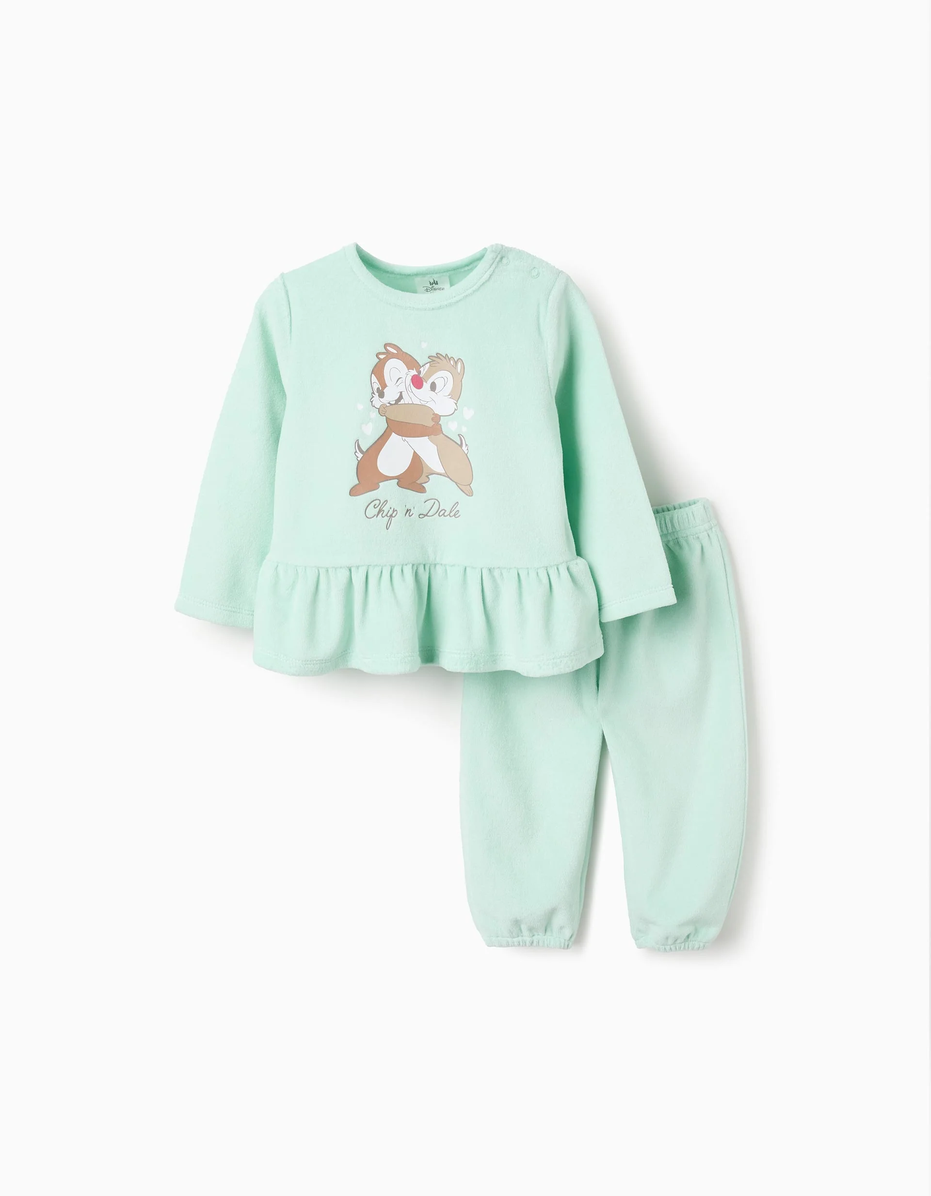 Velour Pyjama for Baby Girls 'Chip & Dale', Green
