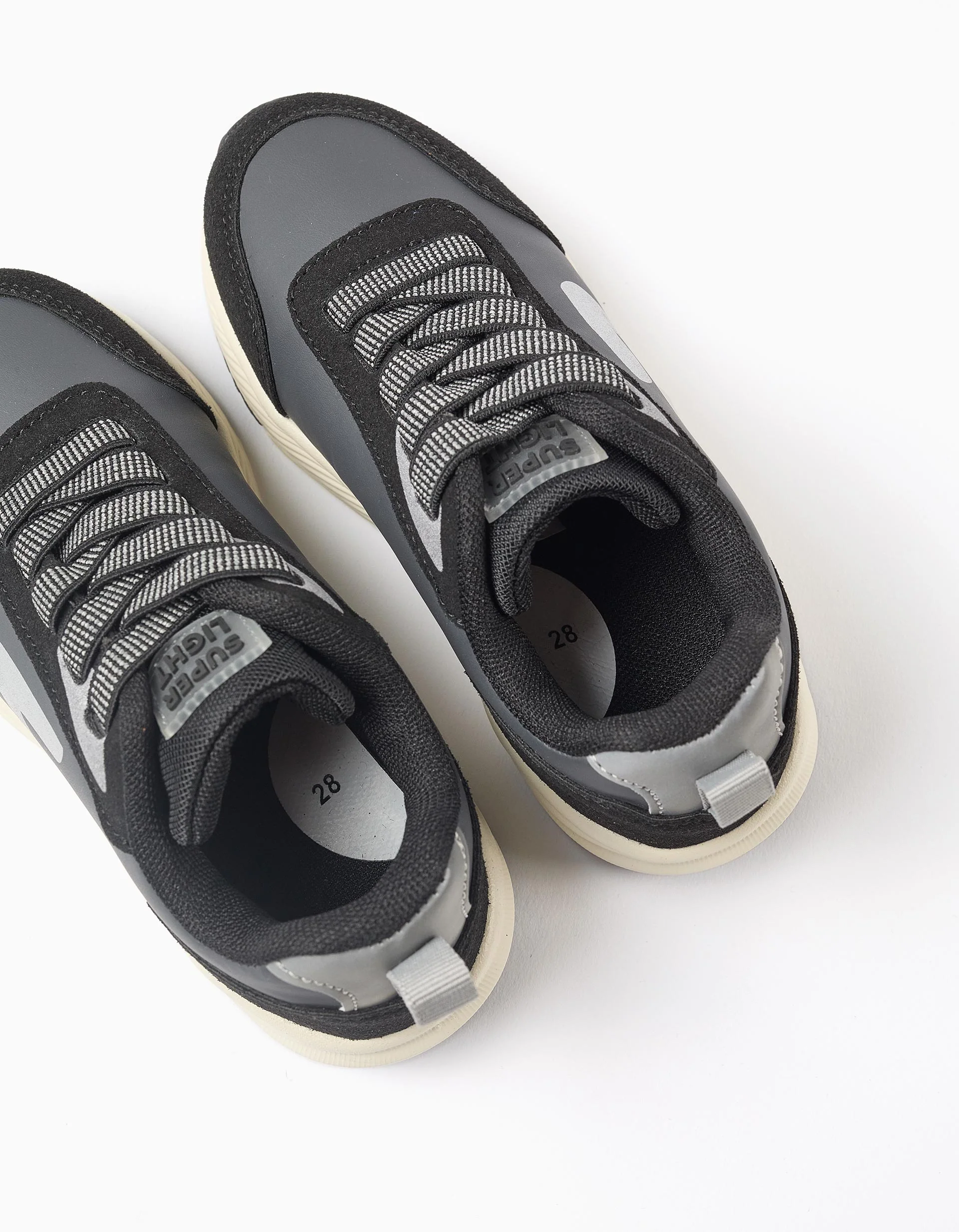 Reflective trainers 'ZY Superlight Runner' for boys, black