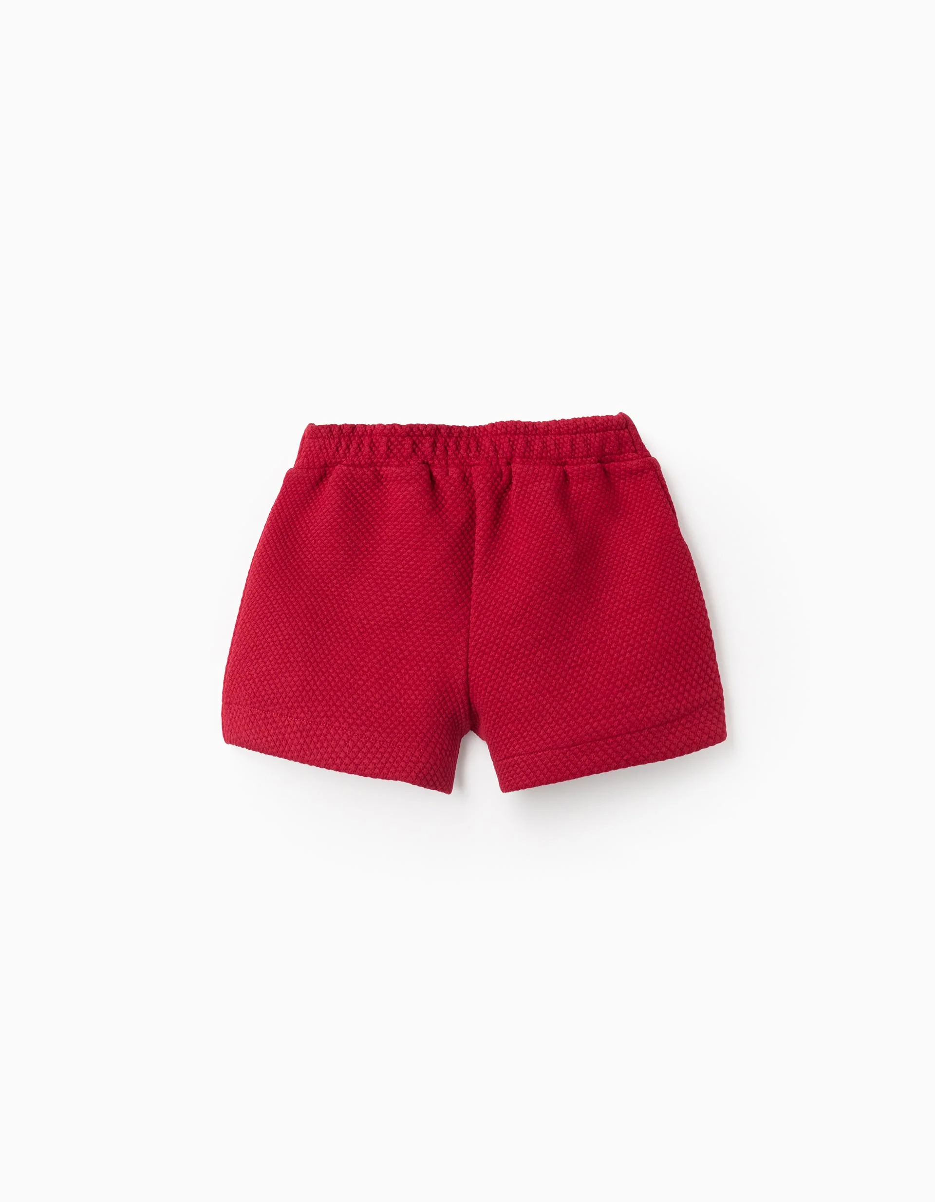 Textured Shorts for Baby Girls, Red