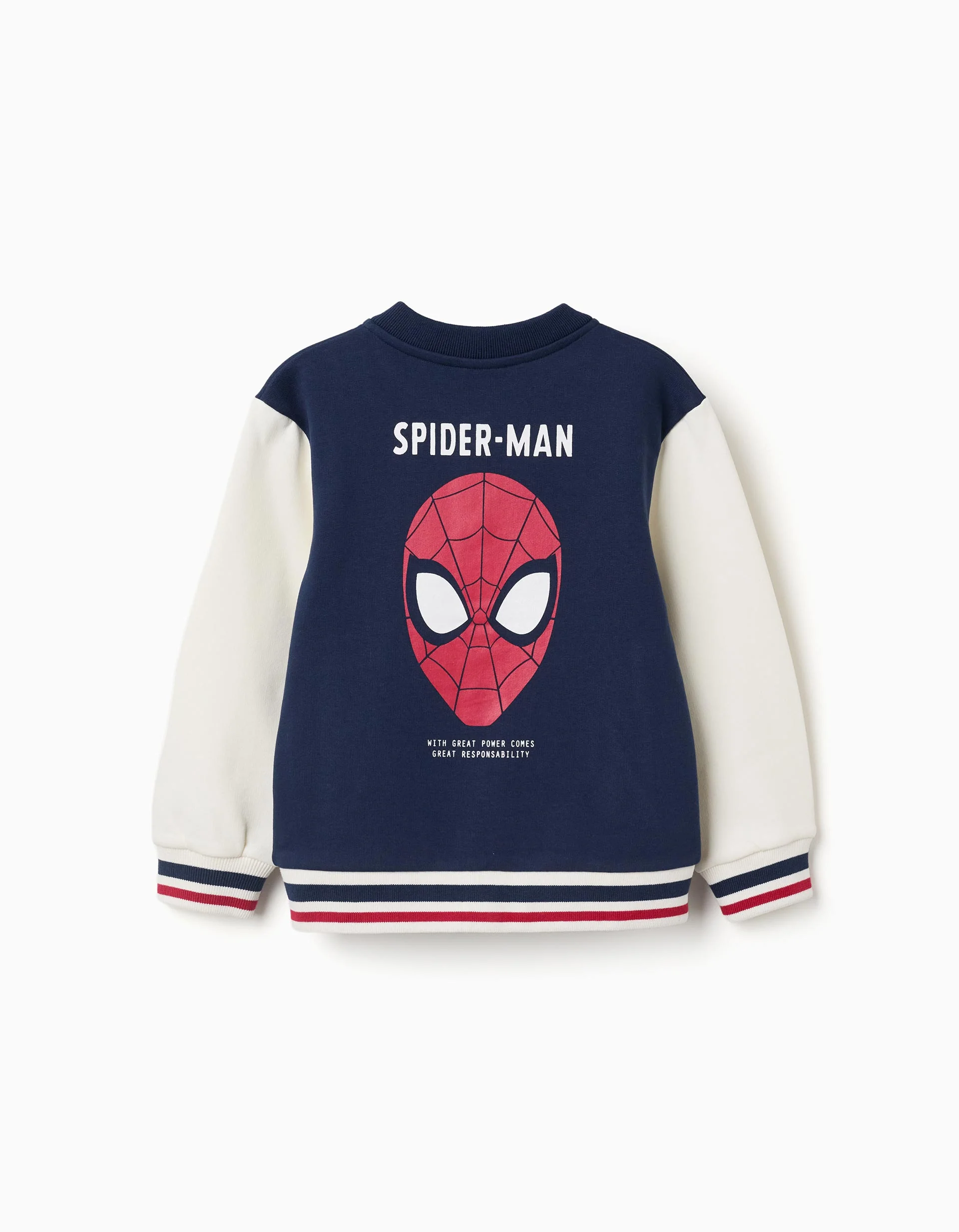 Brushed bomber jacket with Spider-Man prints for boys, multicolour