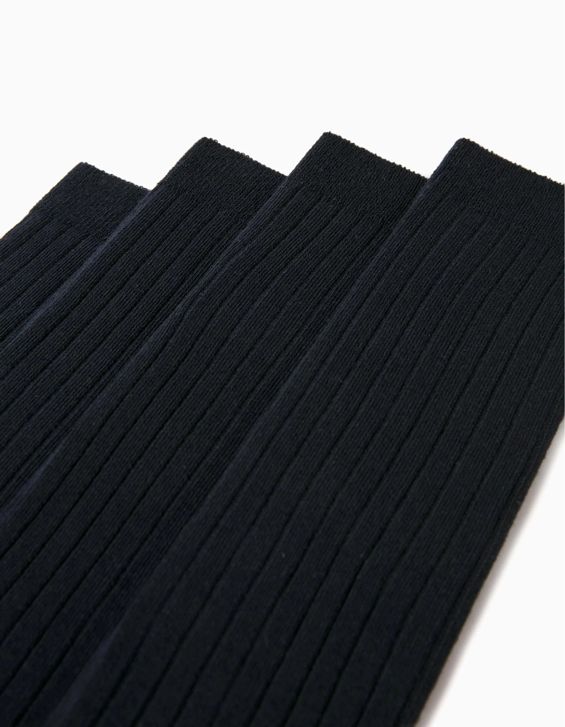 Pack of 2 Ribbed High Socks for Boys, Dark Blue